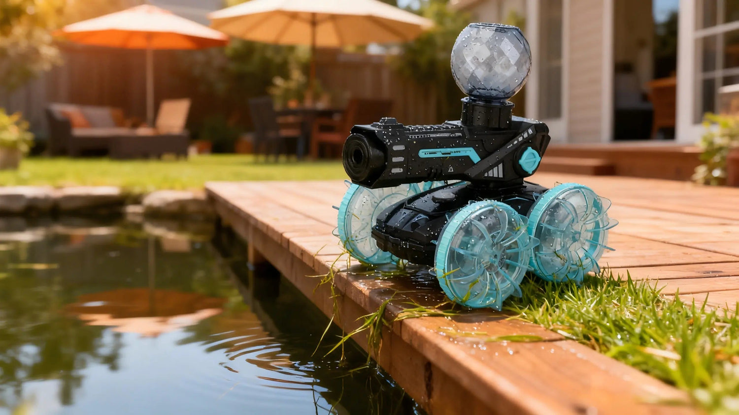 1203N Amphibious RC Car with Water Gun - 1:16 Stunt & Water Battle