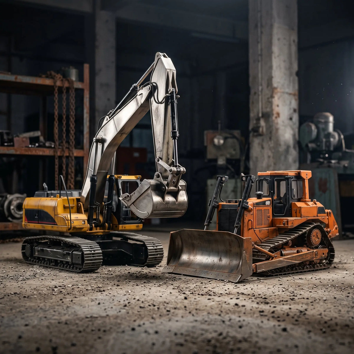 Playpulse RC full-metal scale construction excavator with hydraulic power