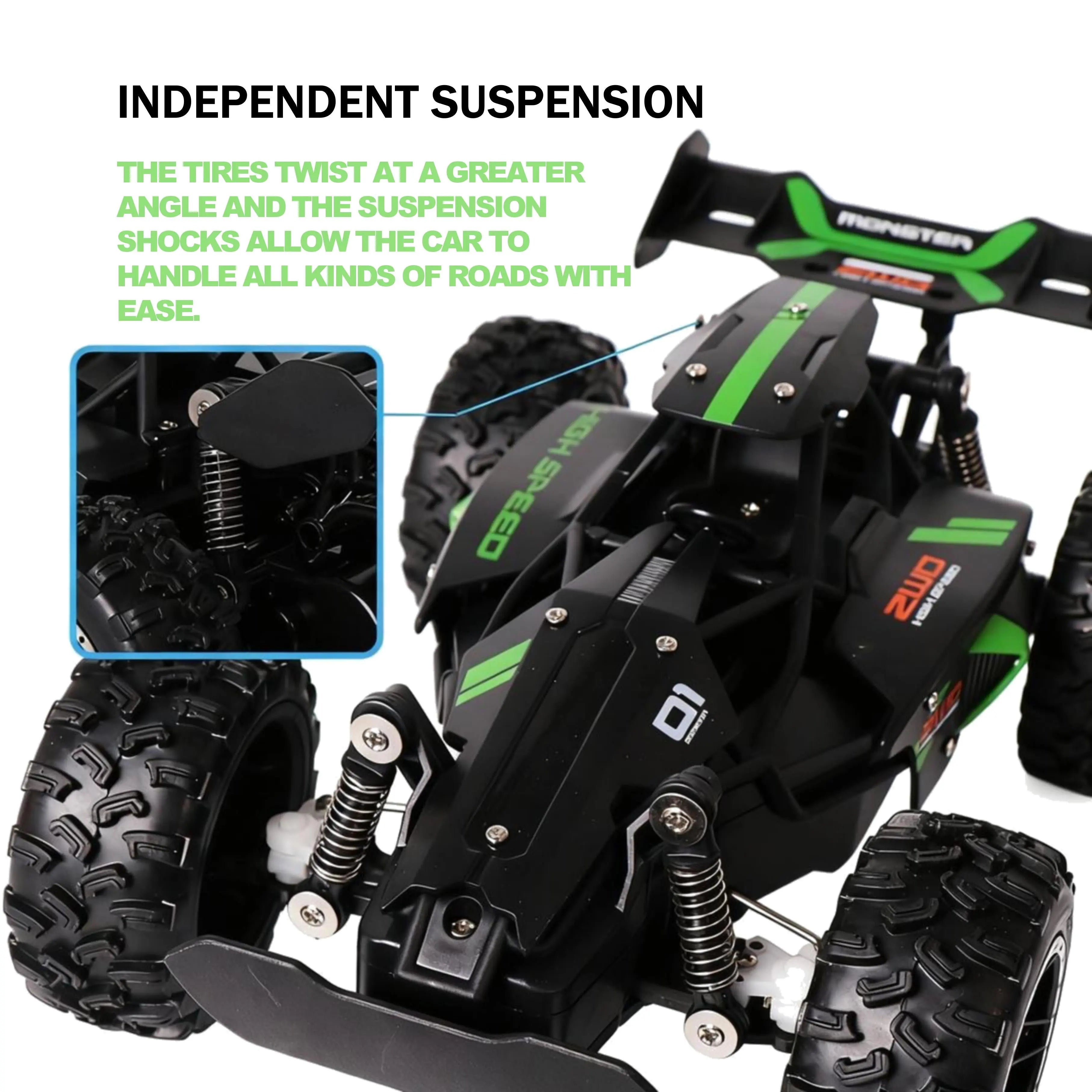 4WD High-Speed Off-Road Remote Control Car,1:18 Fast RC Cars PLAYPULSE RC