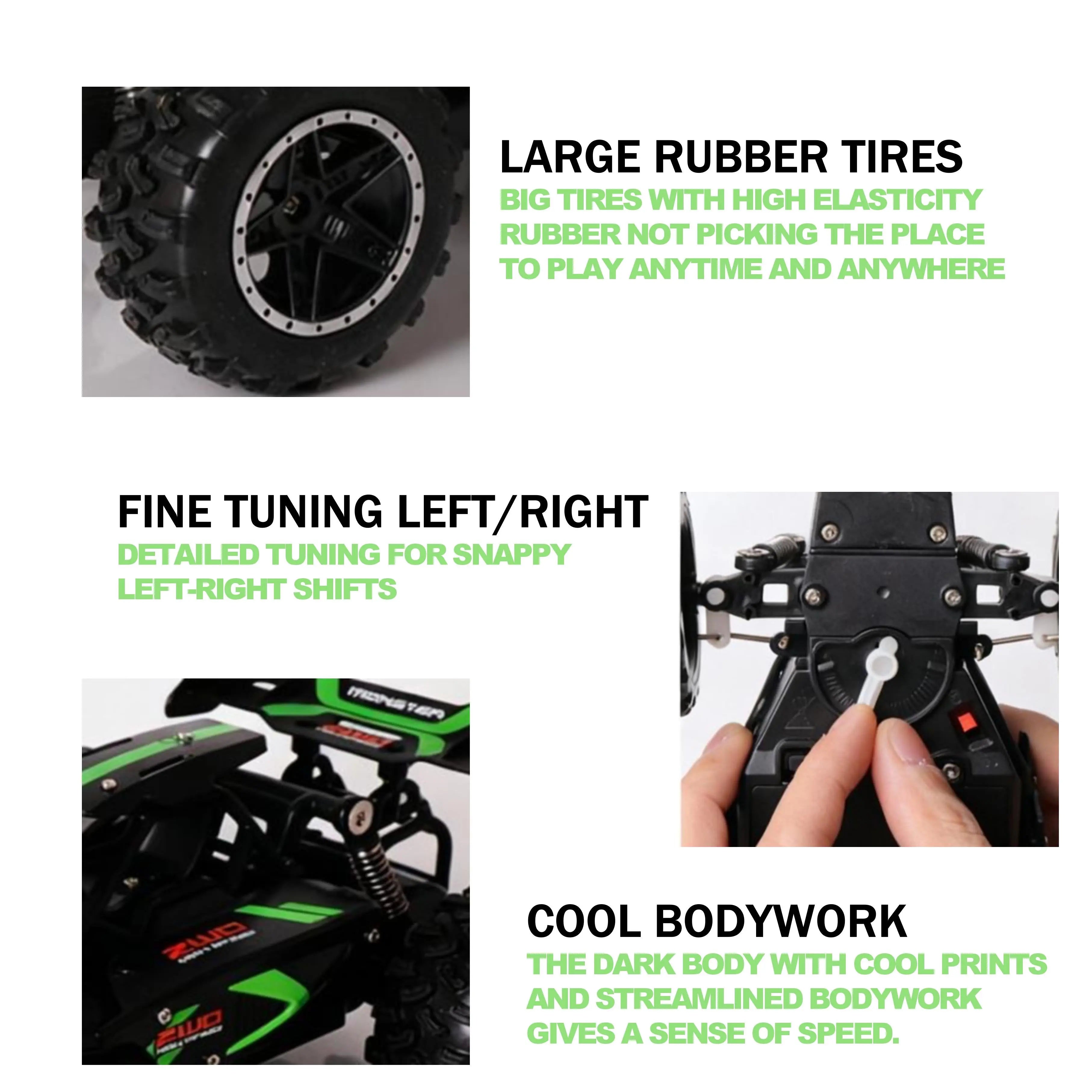 4WD High-Speed Off-Road Remote Control Car,1:18 Fast RC Cars PLAYPULSE RC