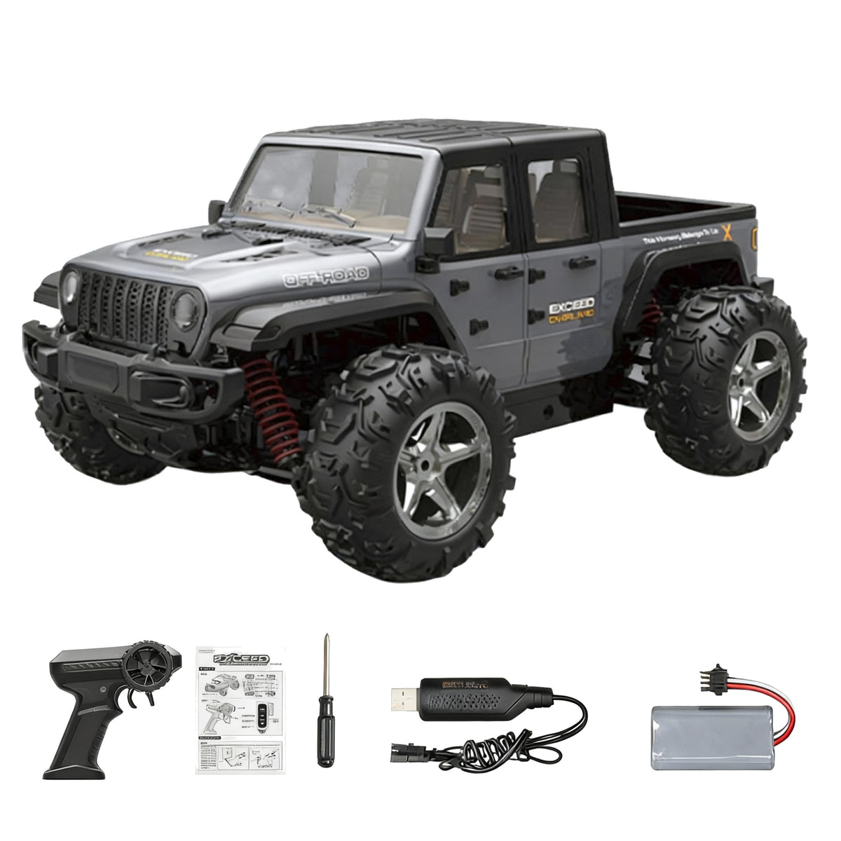 PlayPulseRC 1:20 4WD RC Pickup Truck 30KM/H RTR LED