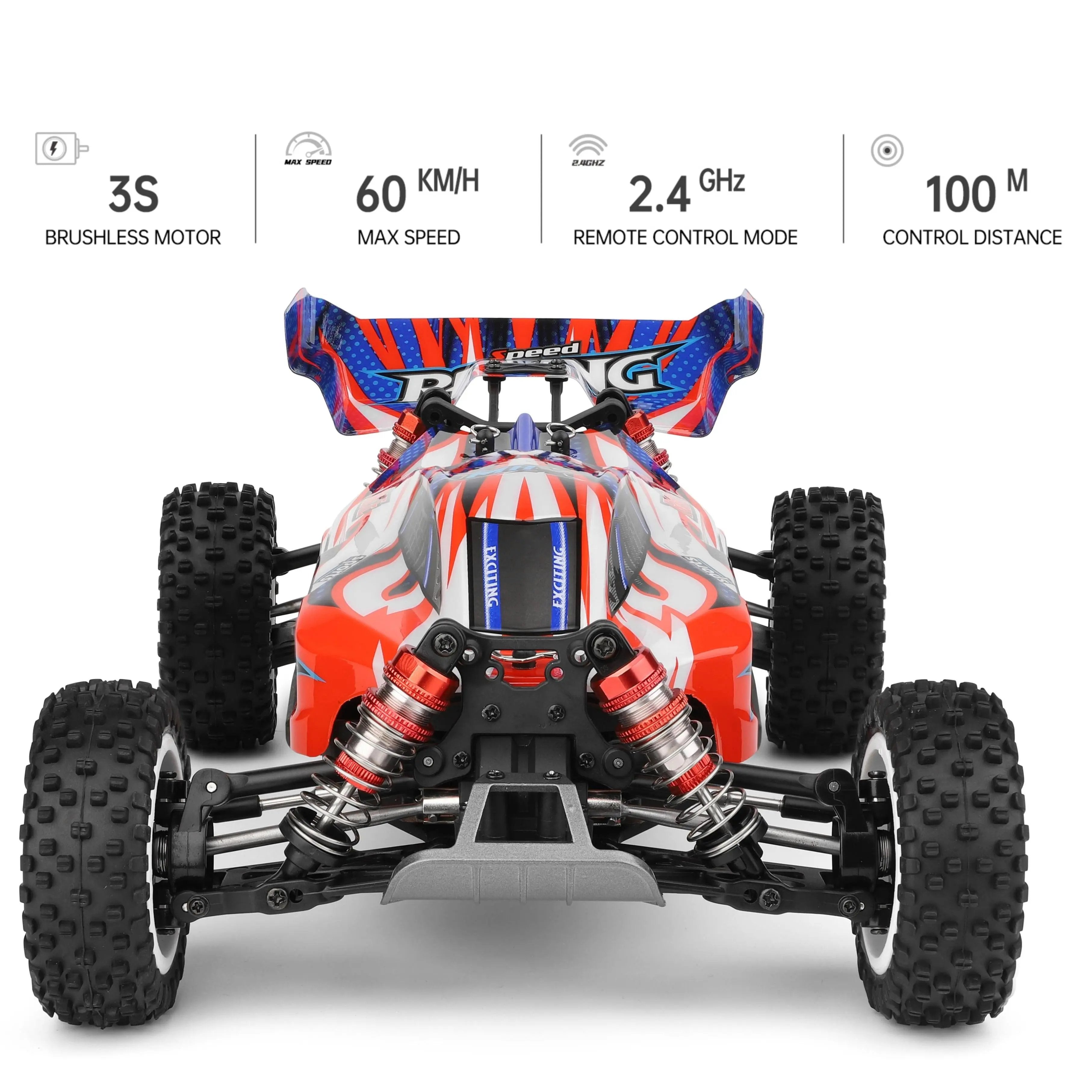 60KM/H High-Speed All Terrains RC Racing Car with Independent Suspension PLAYPULSE RC