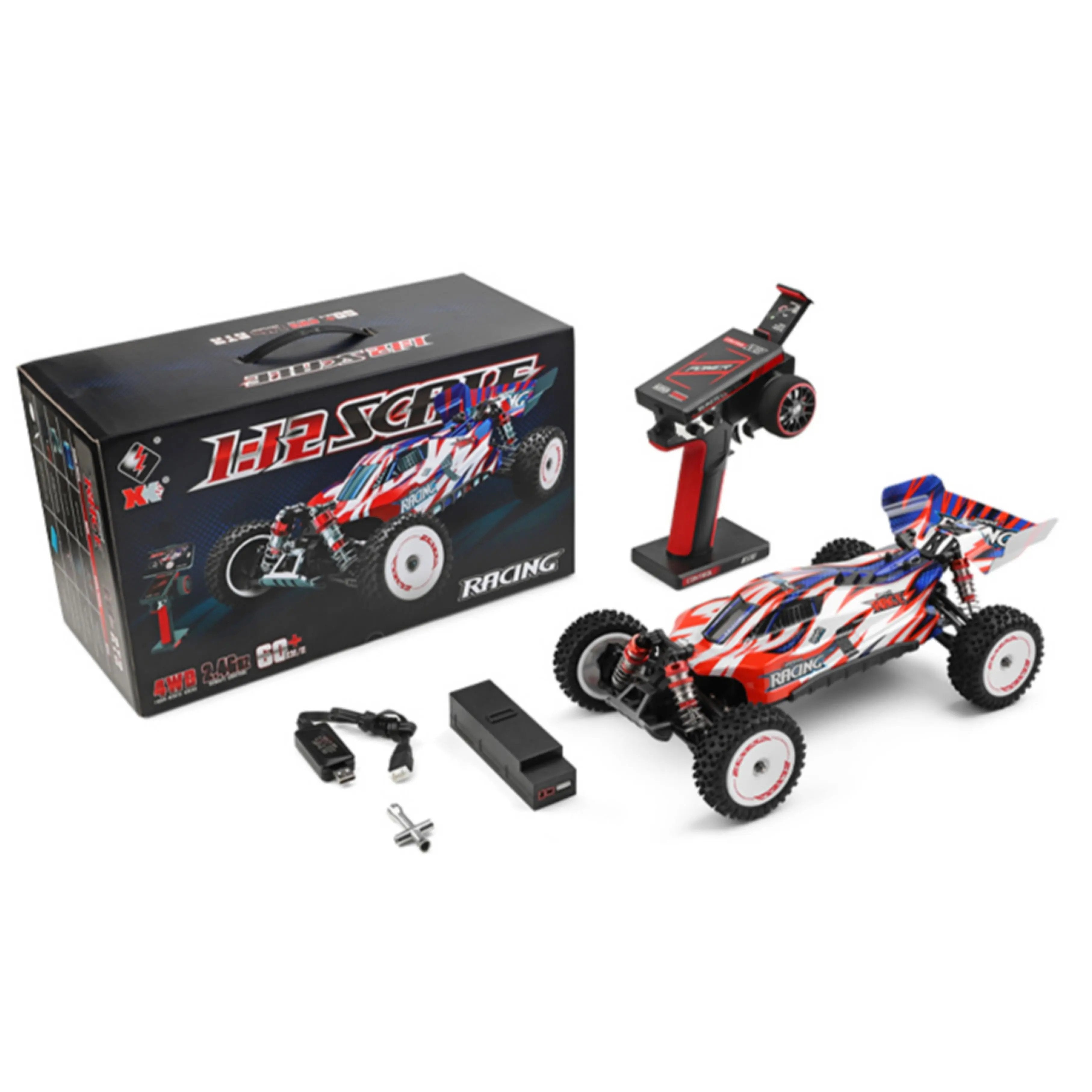 60KM/H High-Speed All Terrains RC Racing Car with Independent Suspension PLAYPULSE RC