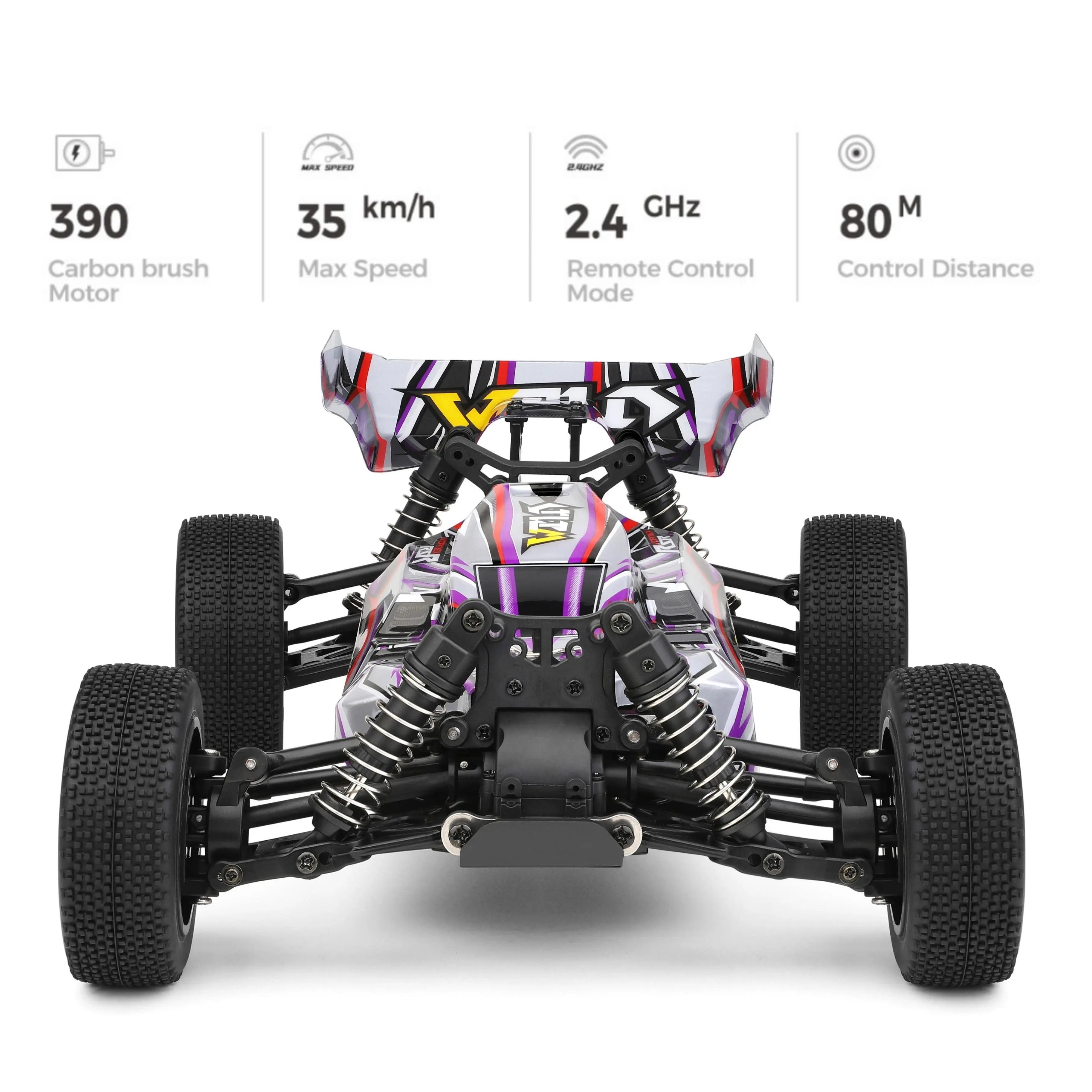 High-Speed Fast RC Cars Featuring 390 Carbon Brush Motor 1:14 Scale Model PLAYPULSE RC