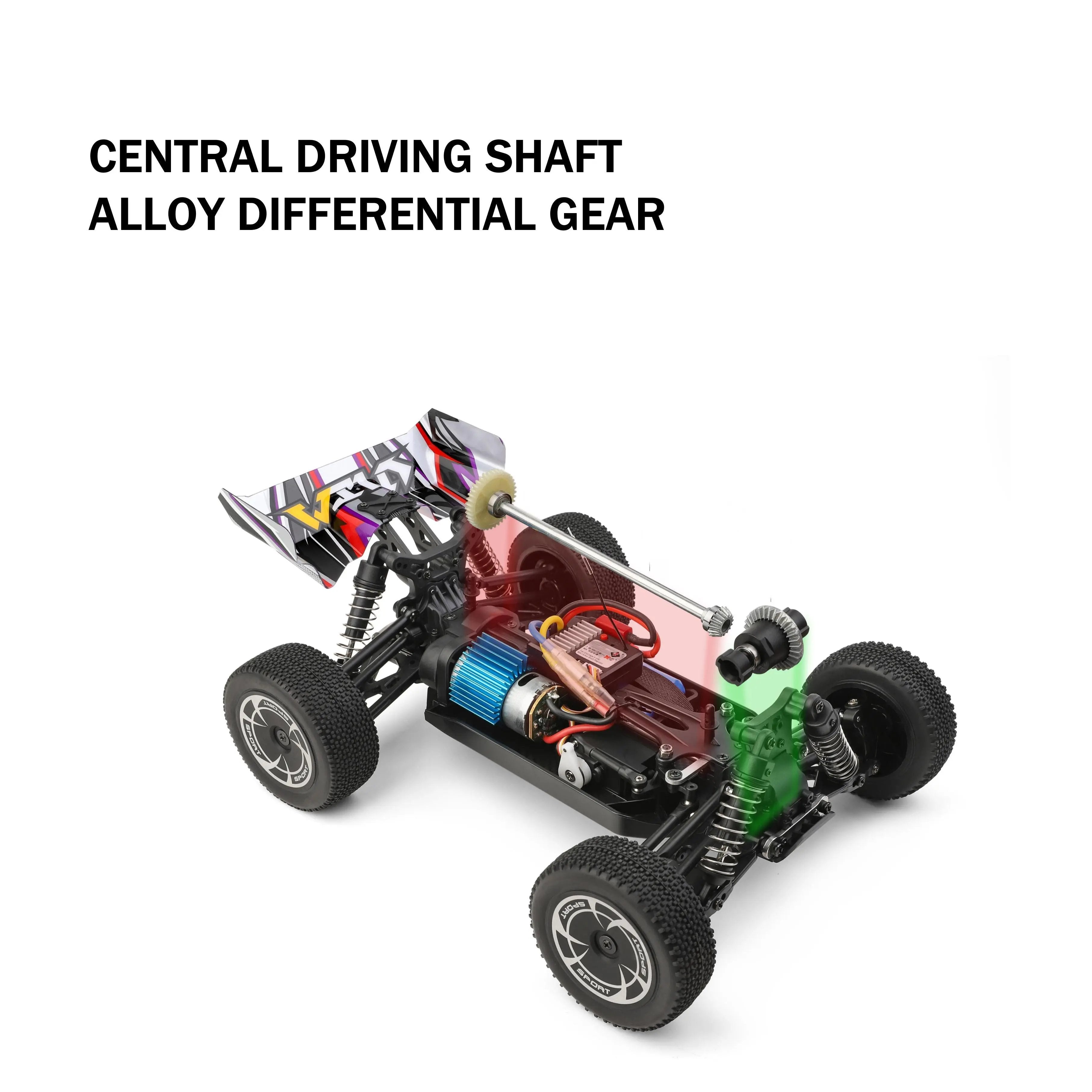 High-Speed Fast RC Cars Featuring 390 Carbon Brush Motor 1:14 Scale Model PLAYPULSE RC