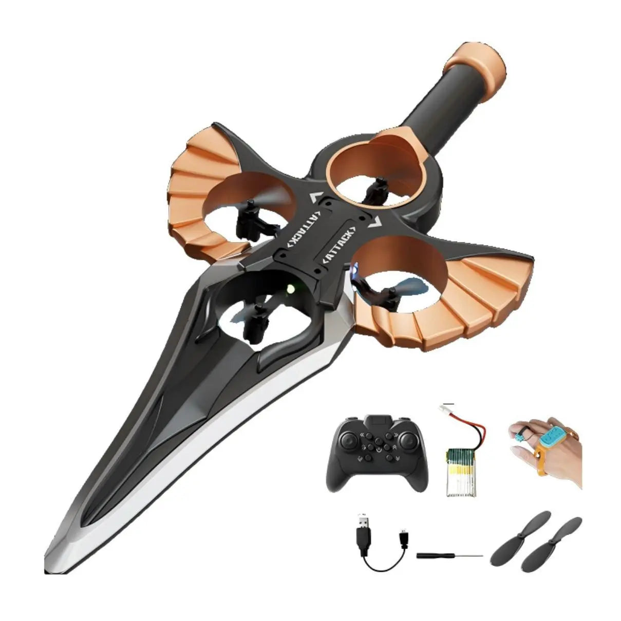 Stunt Remote Control Flying Sword - 360° Aerial Roll Experience PLAYPULSE RC