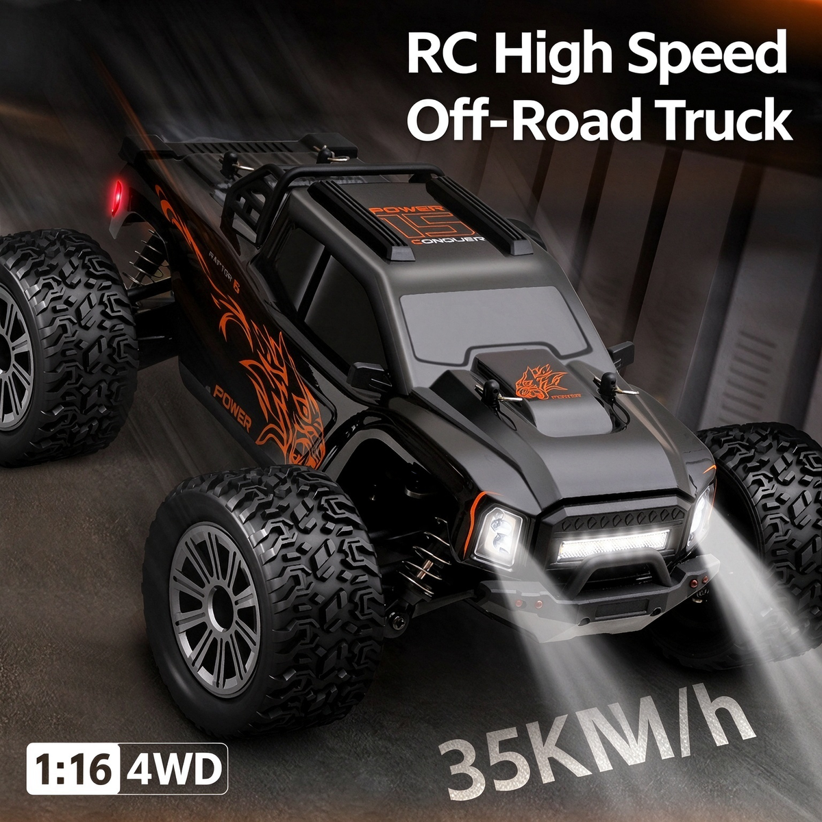 PlayPulseRC 164018 1:16 4WD RC Monster Truck 35 km/h