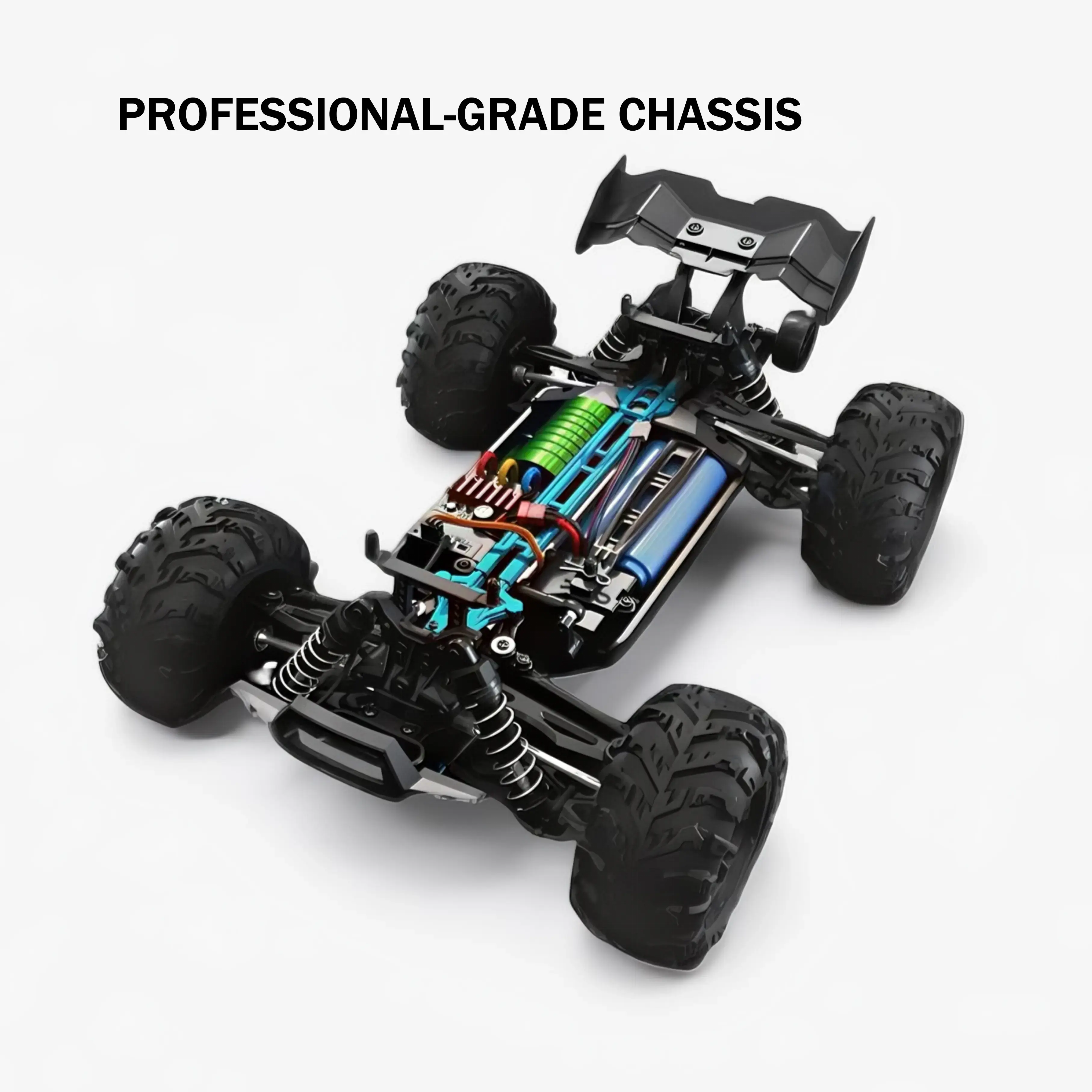 1:16 4WD 70KM/H Monster Truck -PROFESSIONAL-GRADE CHASSIS- Playpulse RC