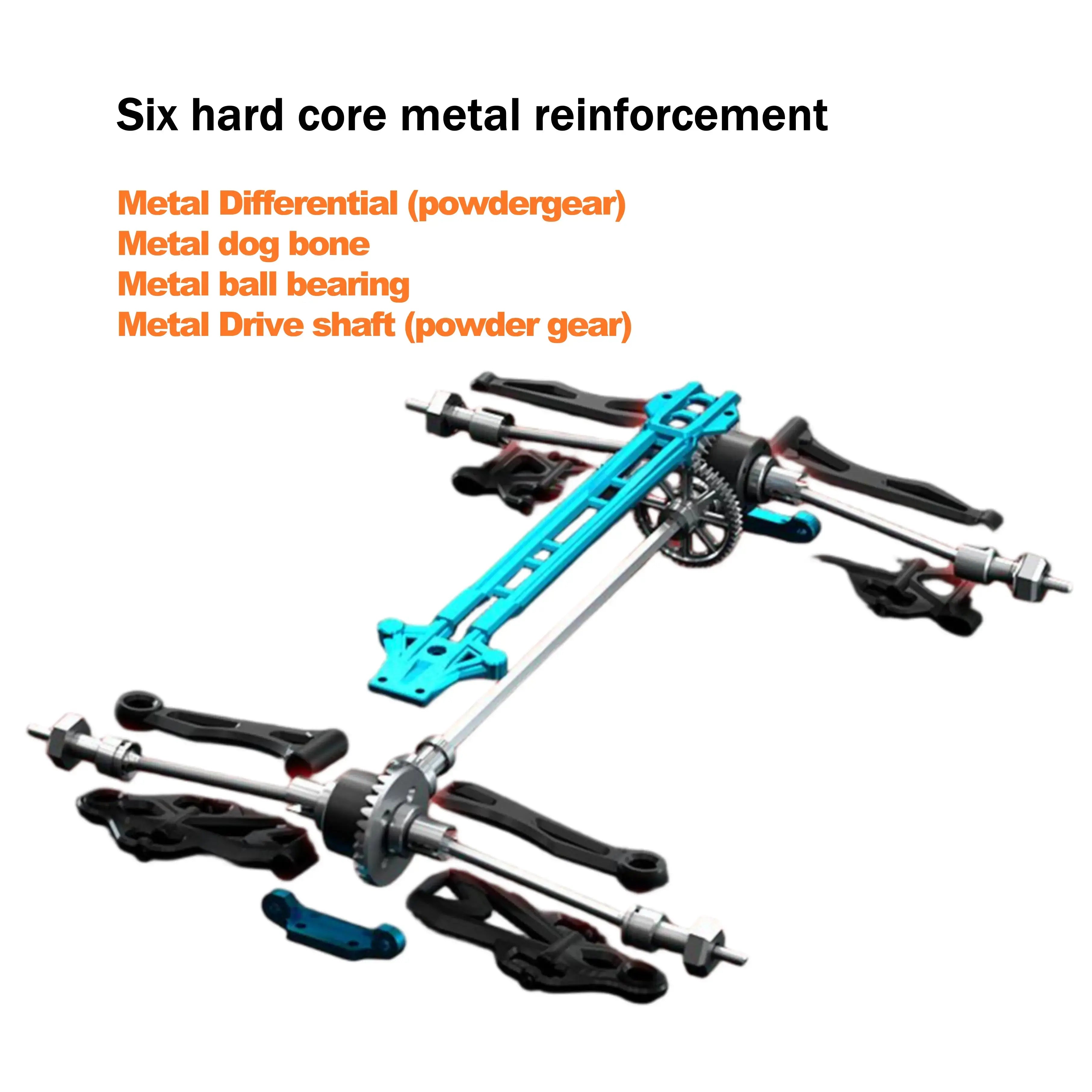 1:16 4WD 70KM/H Monster Truck for Sale -Six hard core metal reinforcement- Playpulse RC