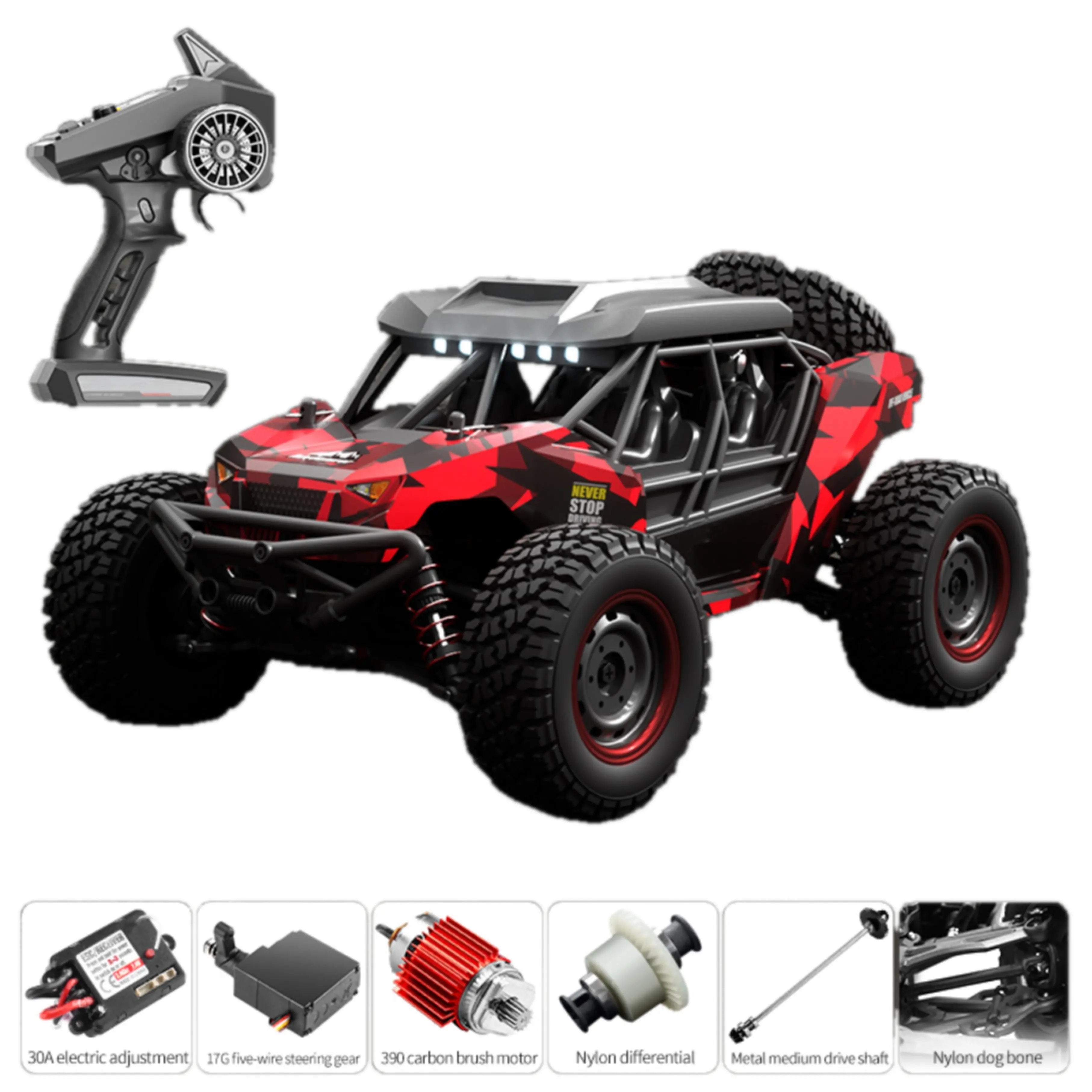 High-Speed 390 Carbon Brush Control Car Racing for Kids & Teens PlaypulseRC - Premium Remote Control Toys for Kids, Teens & Pet Play