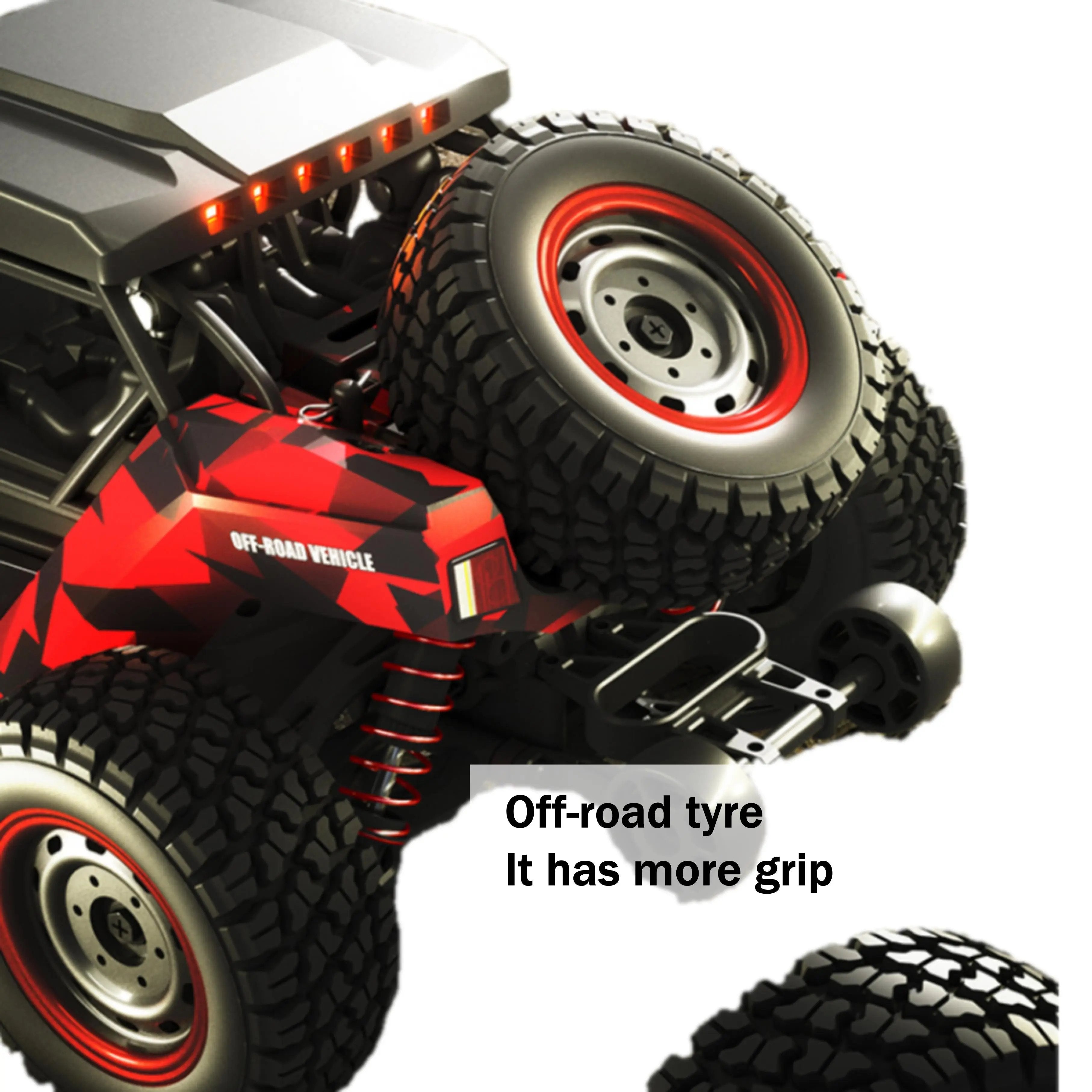1:16 Scale 16106 4WD RC Monster Trucks-Off-road tyre It has more grip- PLAYPULSE RC