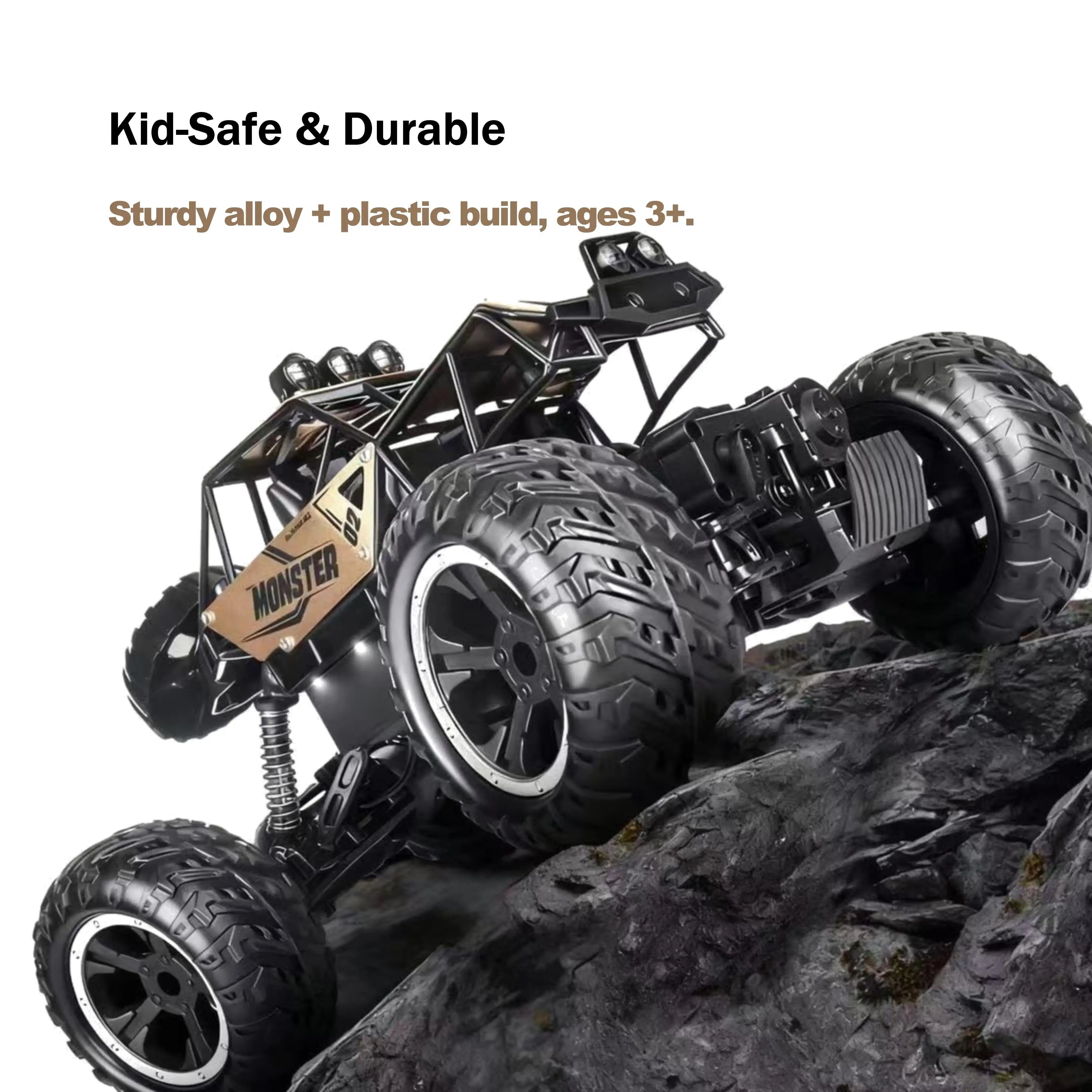 8837-1, 1:16 Scale RC Crawler - Sturdy alloy + plastic build, ages 3+. - PLAYPULSE RC