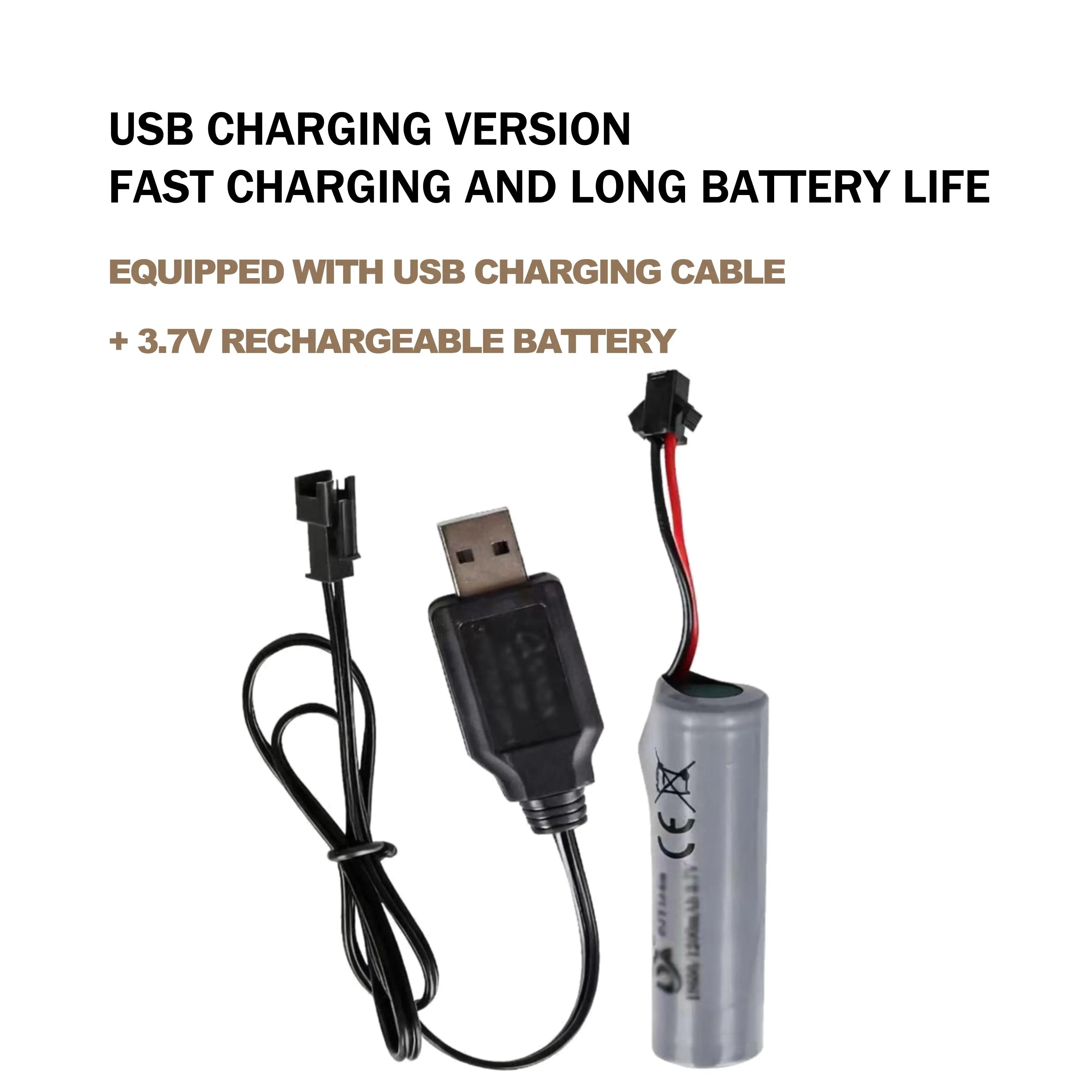 8837-1, EQUIPPED WITH USB CHARGING CABLE + 3.7V RECHARGEABLE BATTERY - PLAYPULSE RC