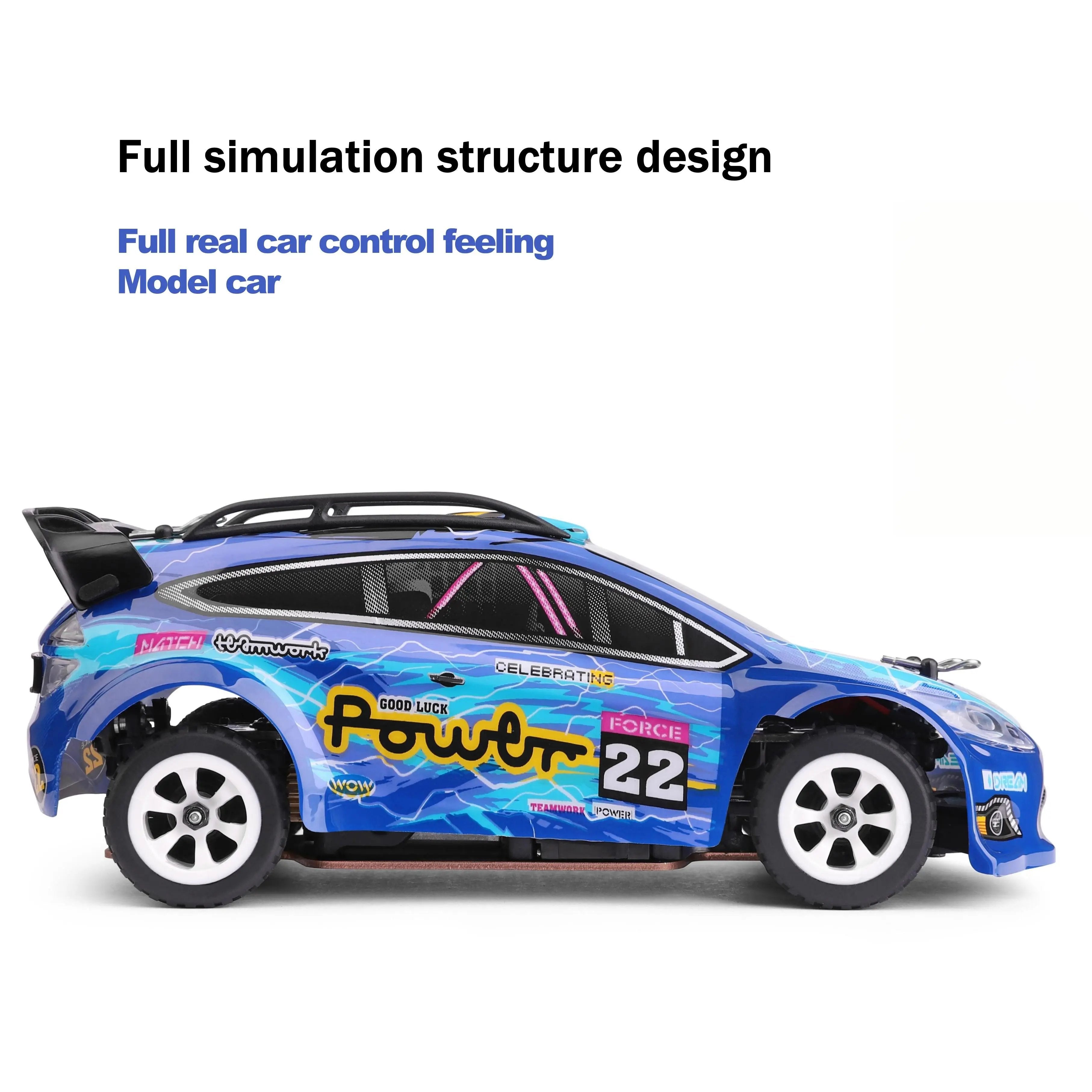 High-Speed 1:28 Scale 4WD RC Drift Car with LED Lights, Cheap RC Cars for Kids & Teens PLAYPULSE RC