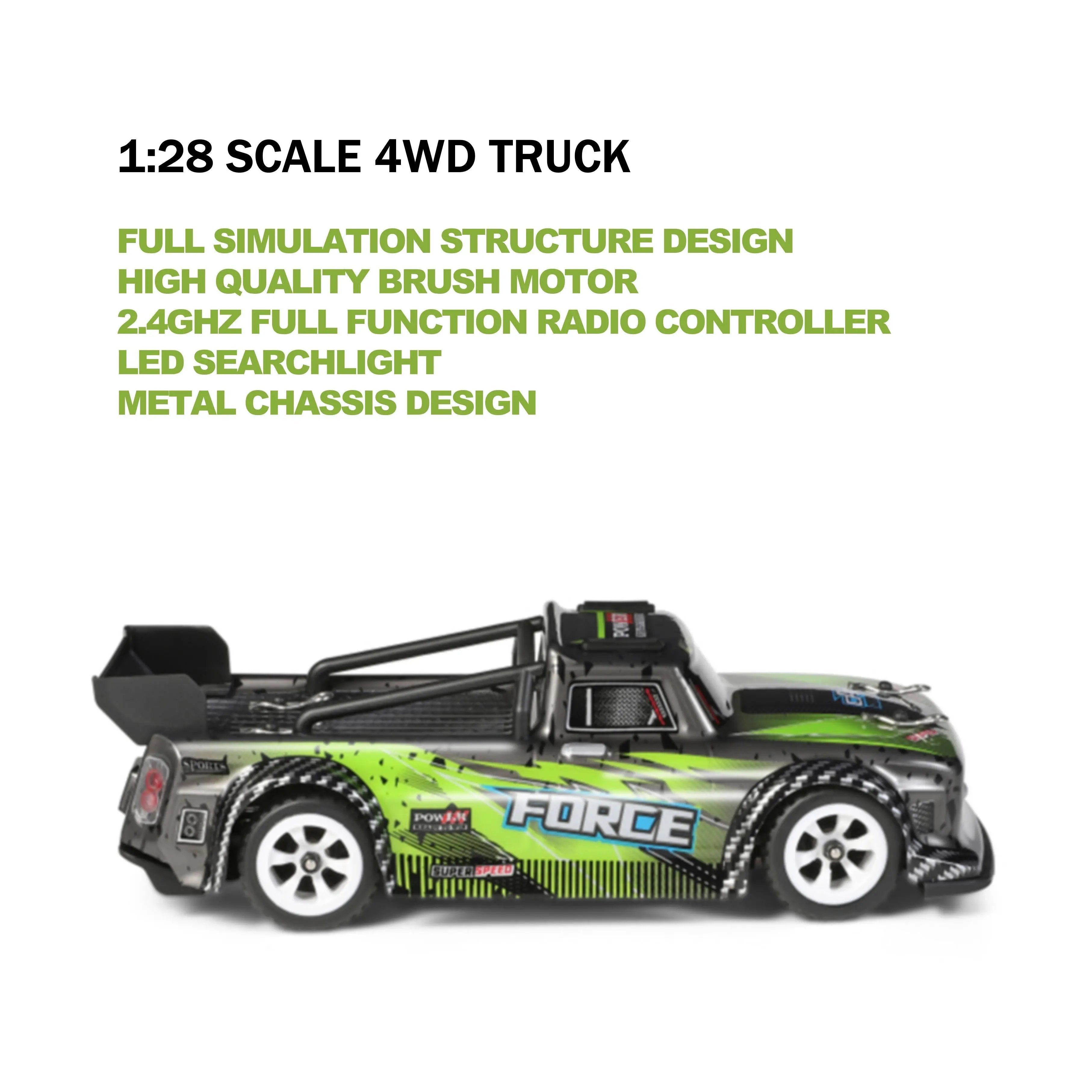 Cheap RC Cars with Brushed Motor for Drift Fun - 1:28 Scale 4WD Electric Short Truck - RC Cars | Remote Control Toys for Kids and Pets