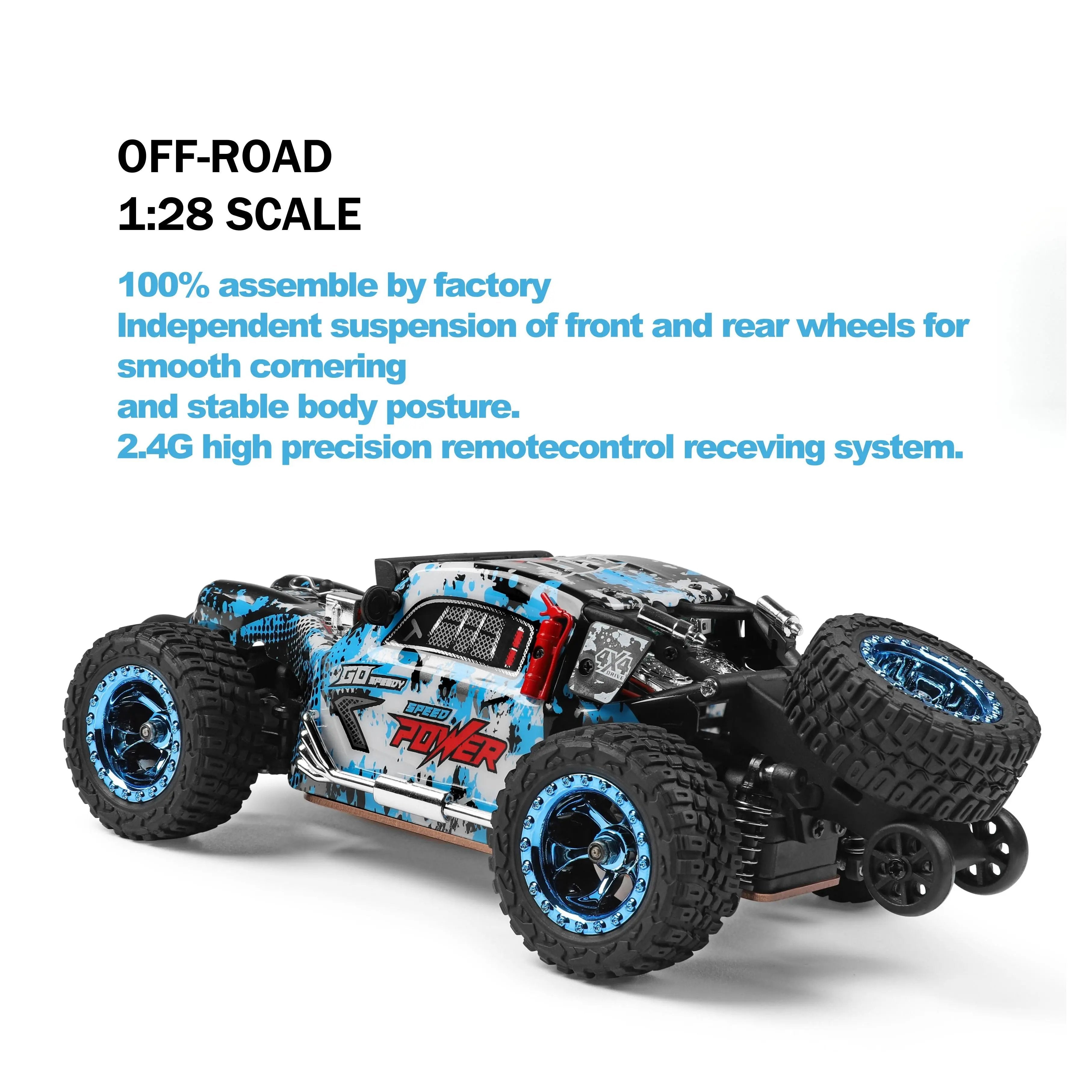 Hot Racing RC 1:28 Scale Electric 4WD Off-Road Truck for Climbing and Racing PLAYPULSE
