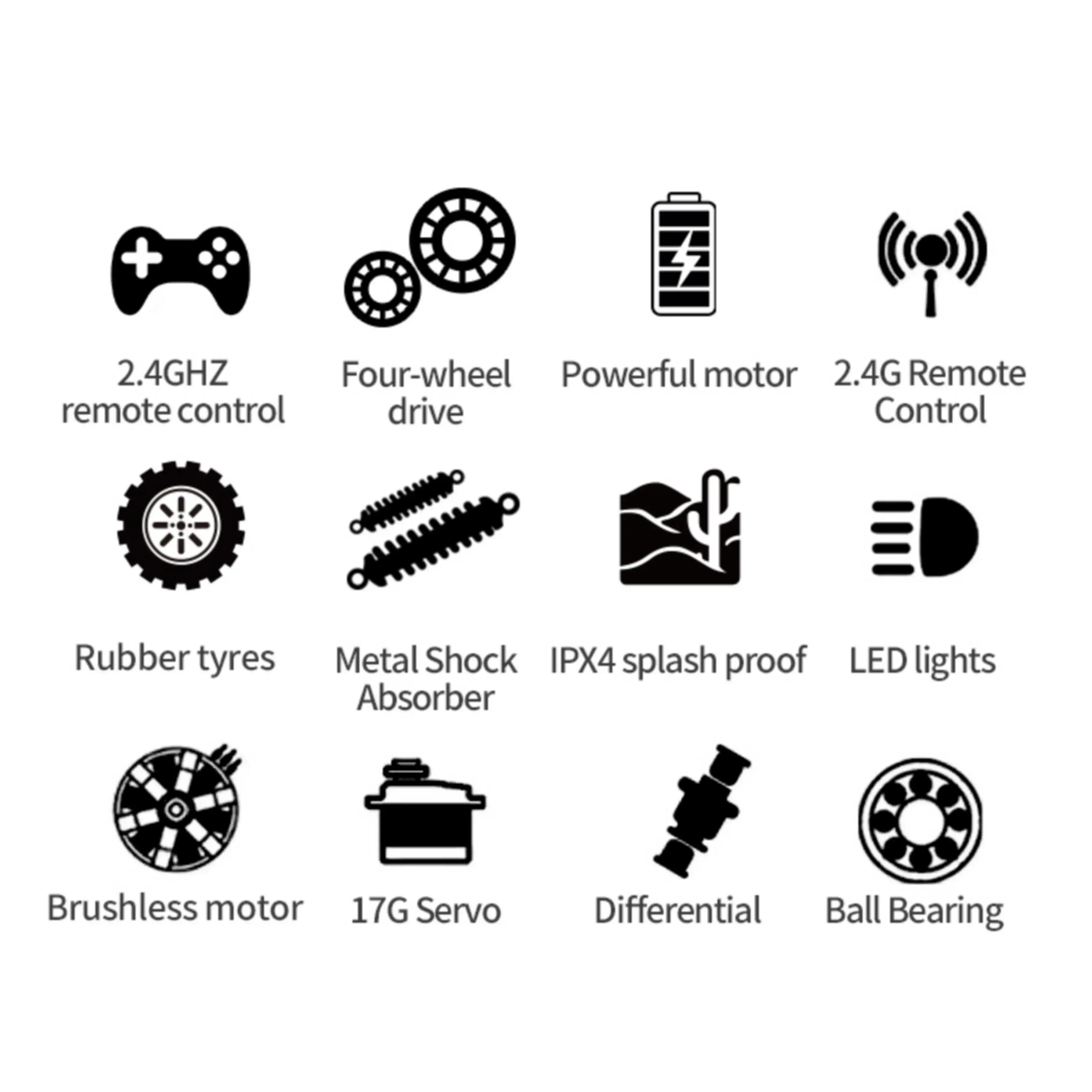 1:16 Large Alloy Crawler Remote Control Truck - Product Features- Playpulse RC