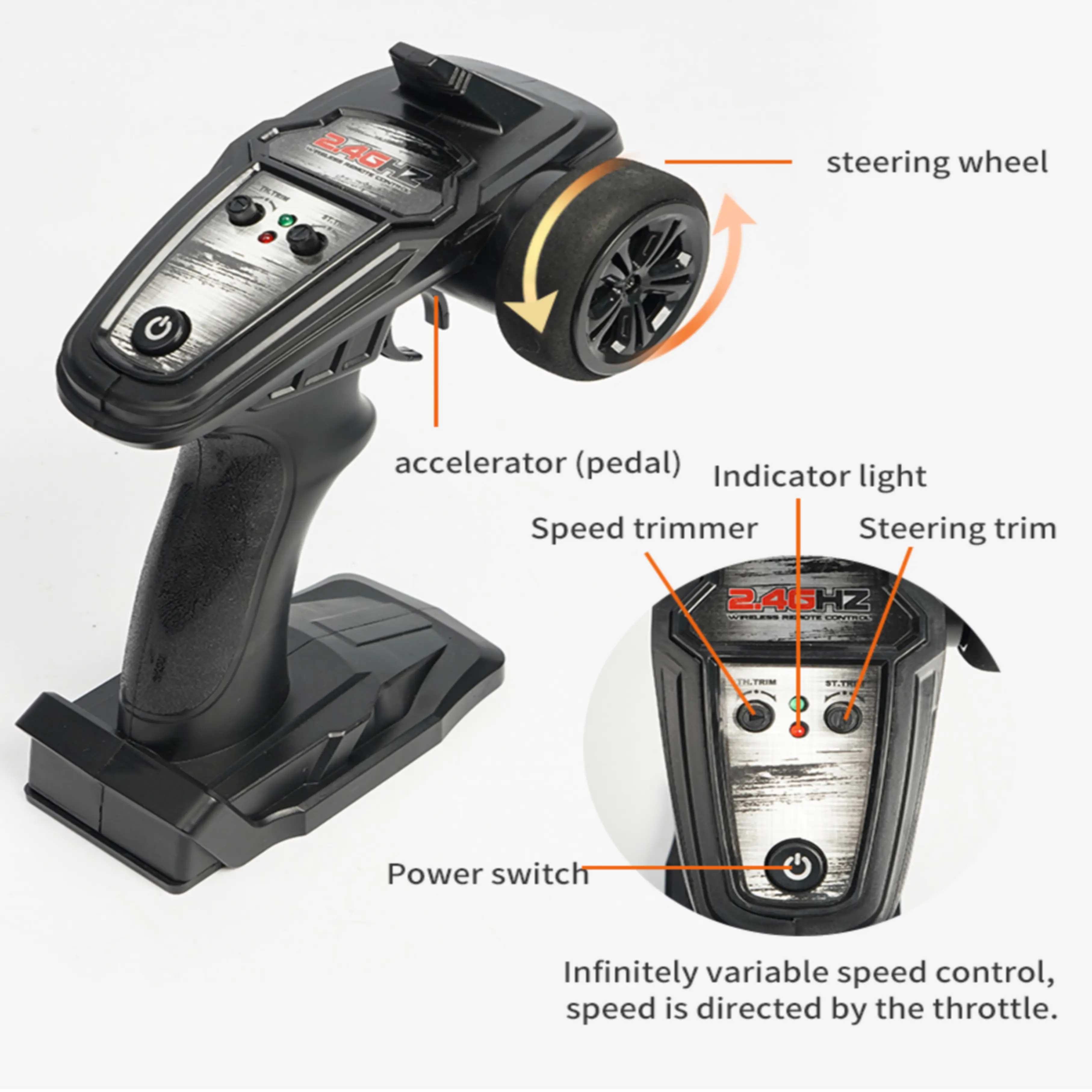 1:16 Large Alloy Crawler Remote Control Truck - 2.4GHZ REMO1E CONTROL- Playpulse RC