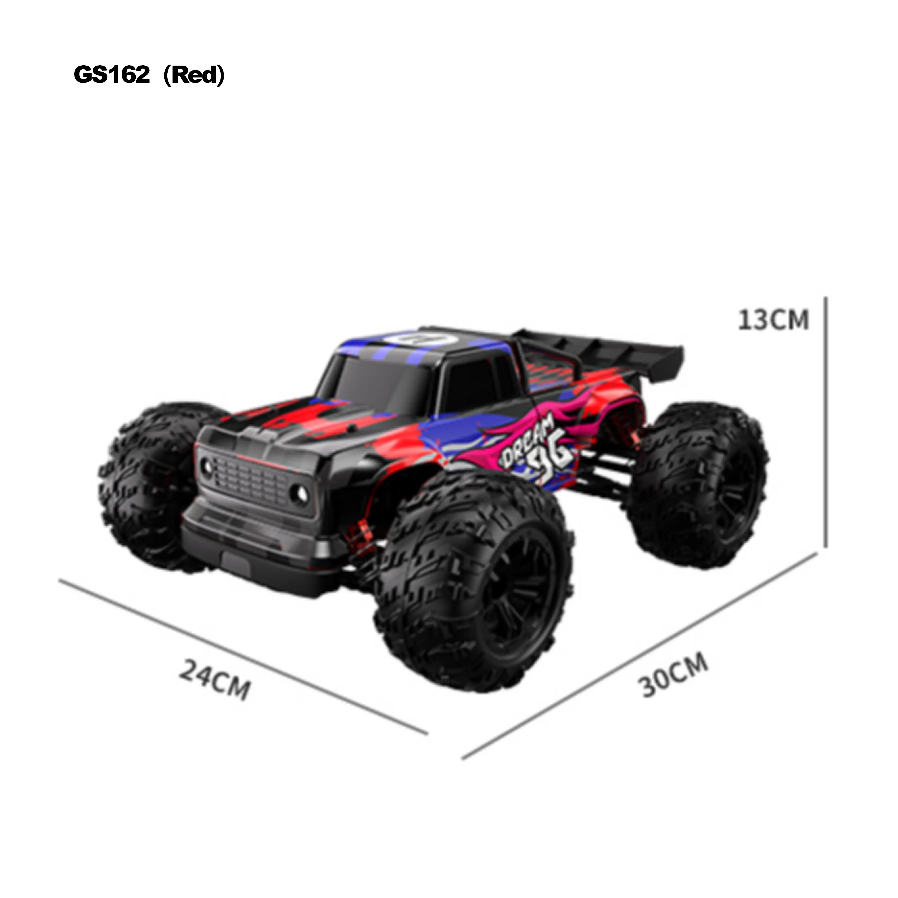 1:16 Large Alloy Crawler Remote Control Truck - GS162 Product Dimensions - Playpulse RC