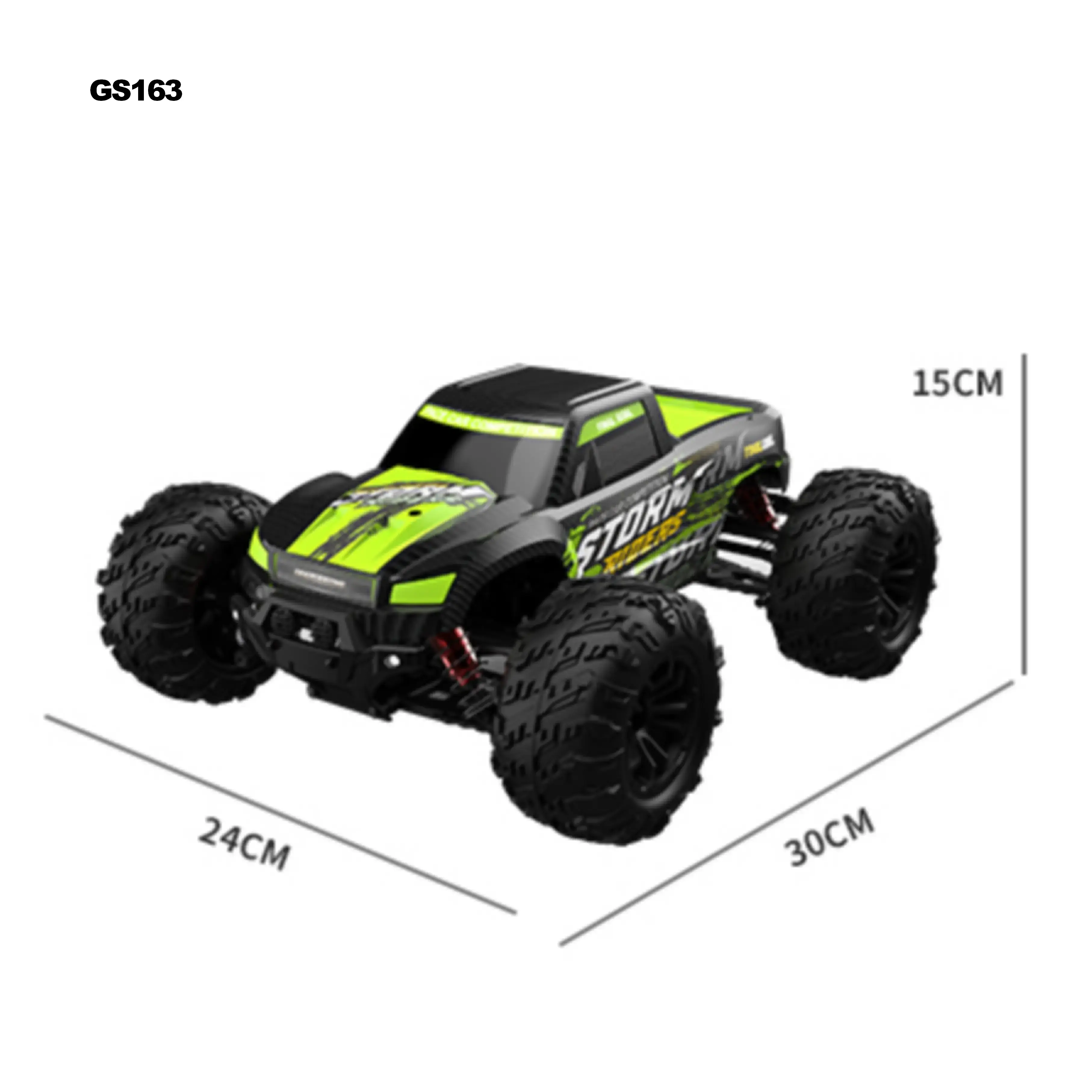 1:16 Large Alloy Crawler Remote Control Truck - GS163 Product Dimensions- Playpulse RC