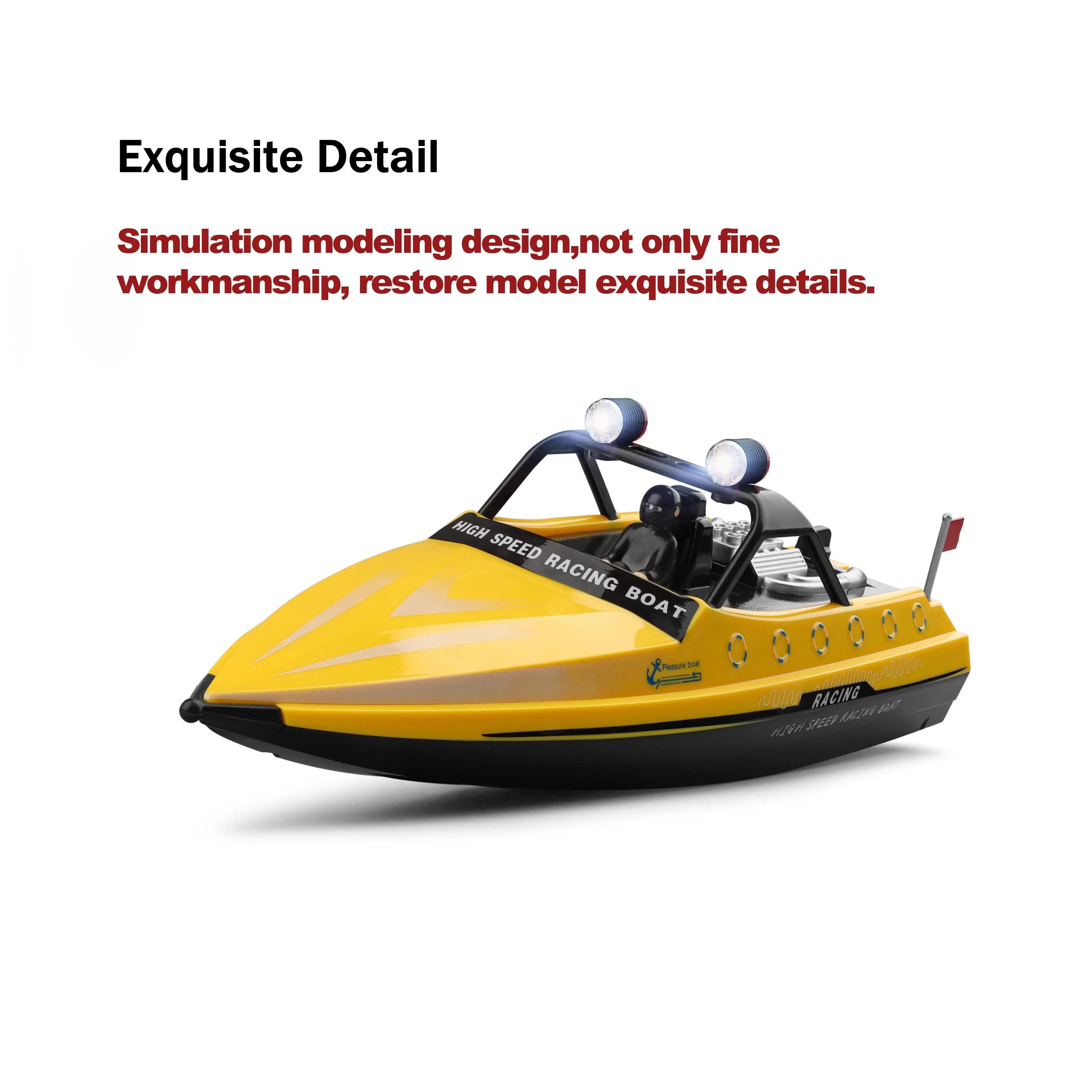 Cheap RC Boats for Sale with Led Lights, High-Speed Racing for Kids PLAYPULSE