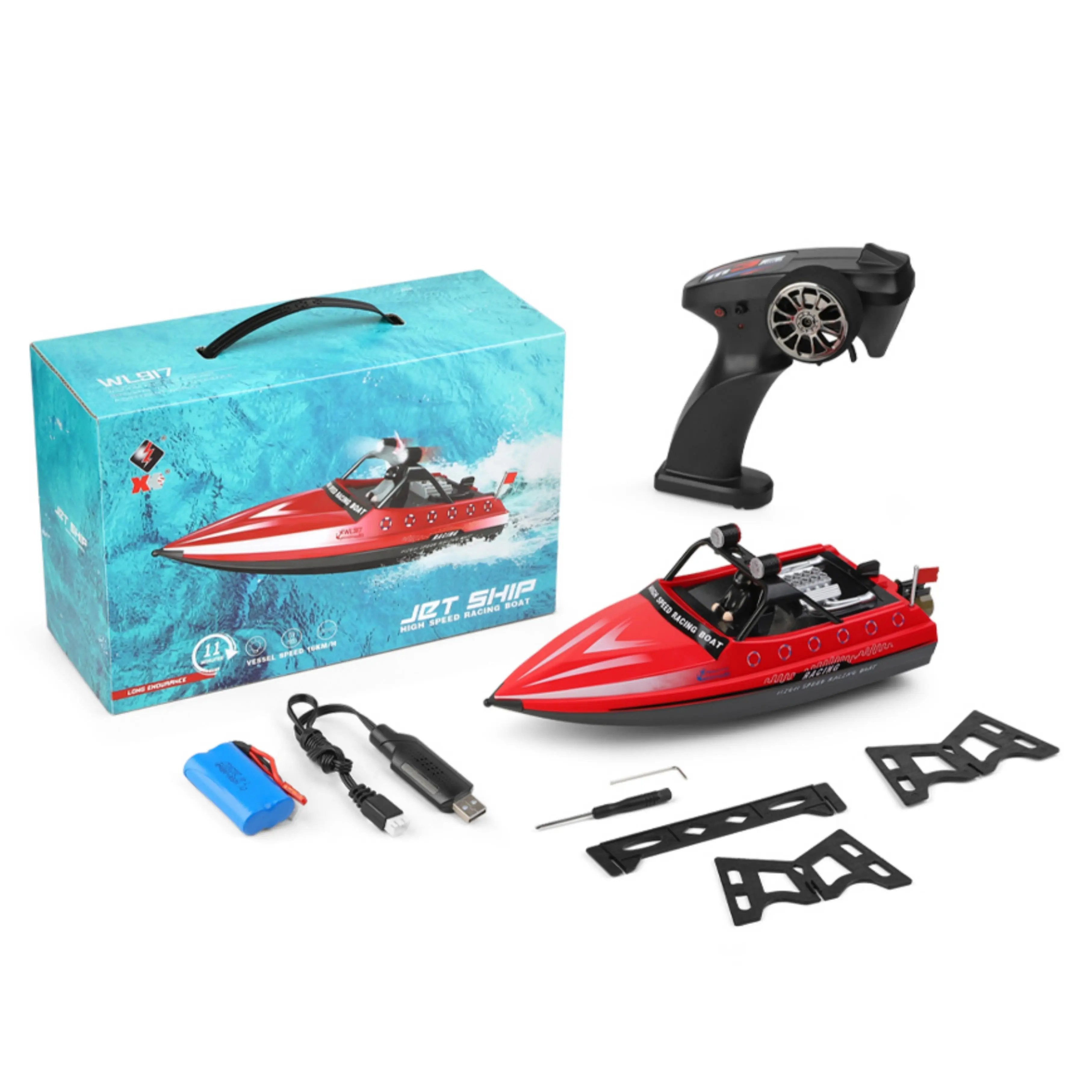 Cheap RC Boats for Sale with Led Lights, High-Speed Racing for Kids PLAYPULSE