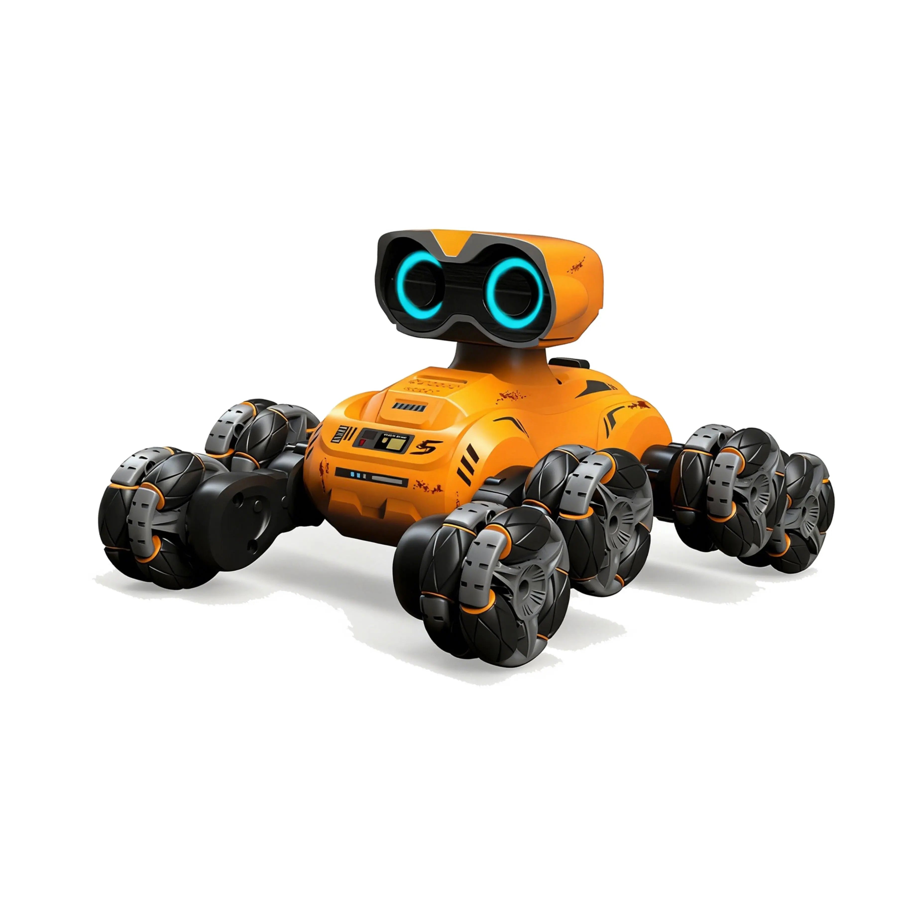 Multi-Function 8-Wheel Stunt Robot with Lights and Music PLAYPULSE