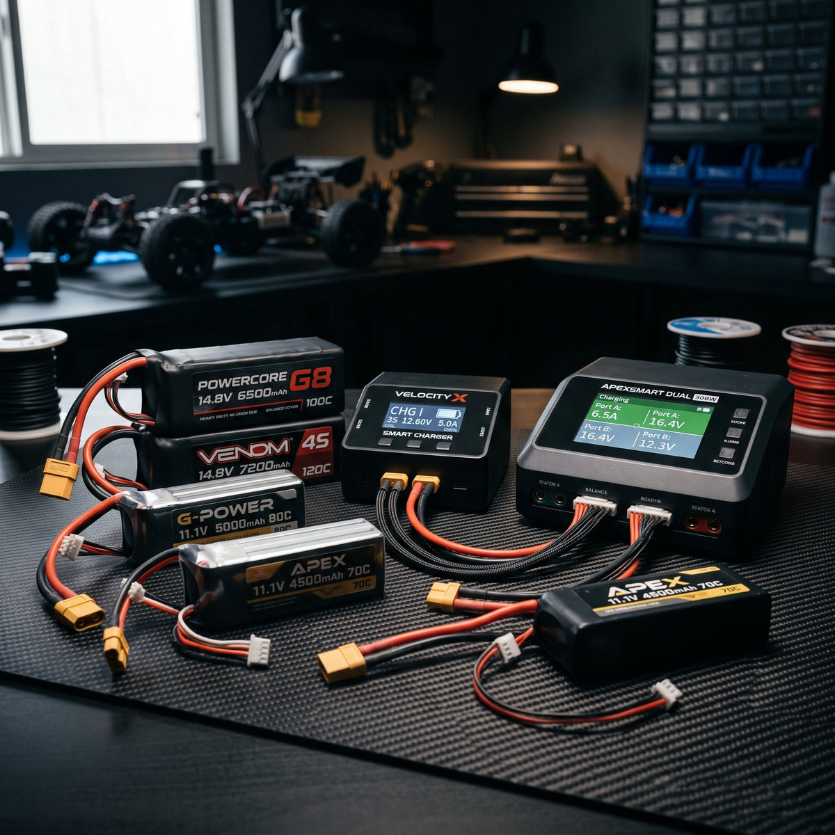 Playpulse RC high-performance LiPo batteries and smart fast chargers