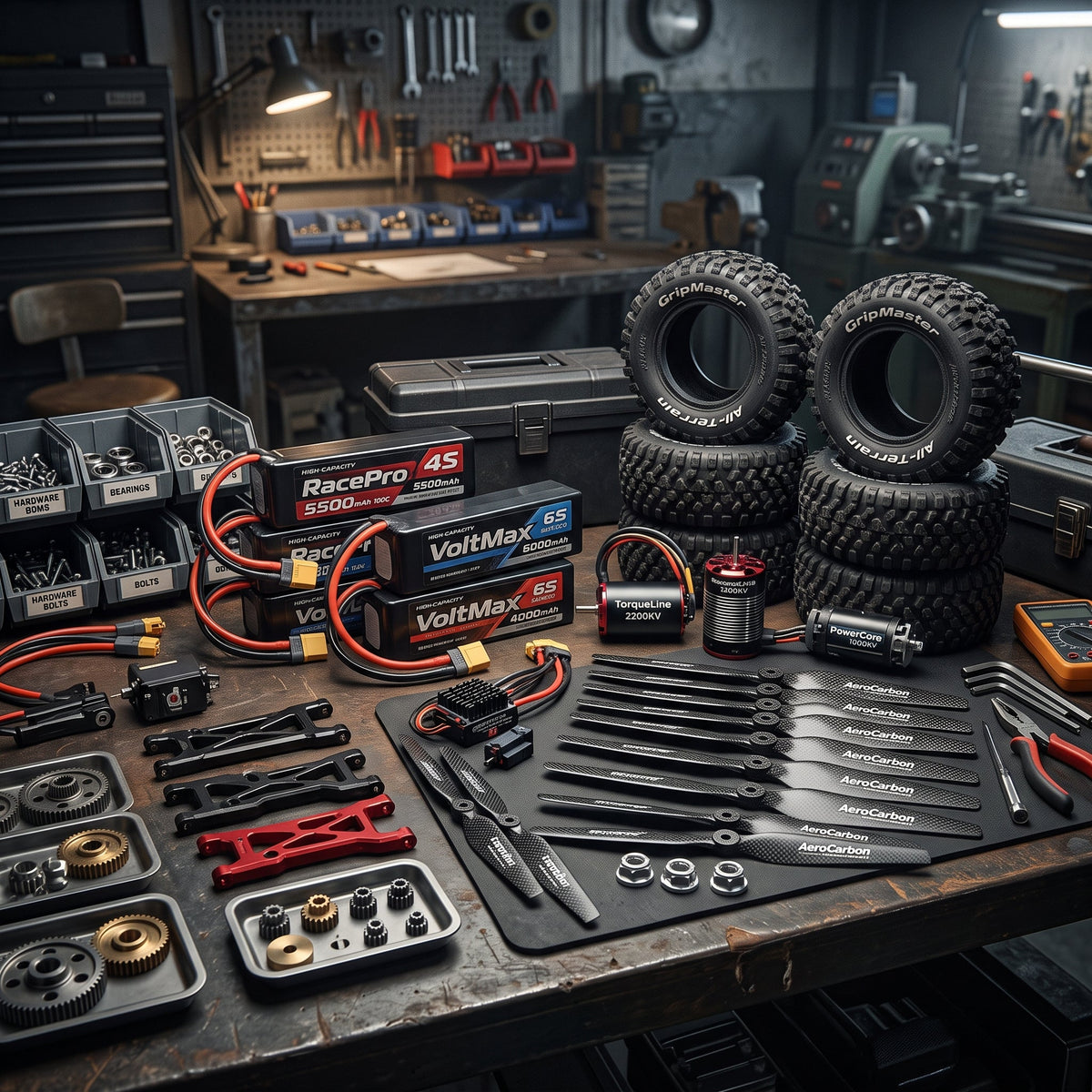 Playpulse RC premium replacement parts, batteries, tires, and maintenance tools