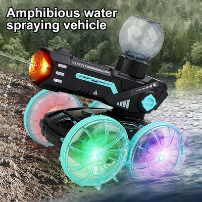 Amphibious Stunt RC Car with Water Blaster and 360° Rotation（Waterproof,Gesture Sensing and LED Light）