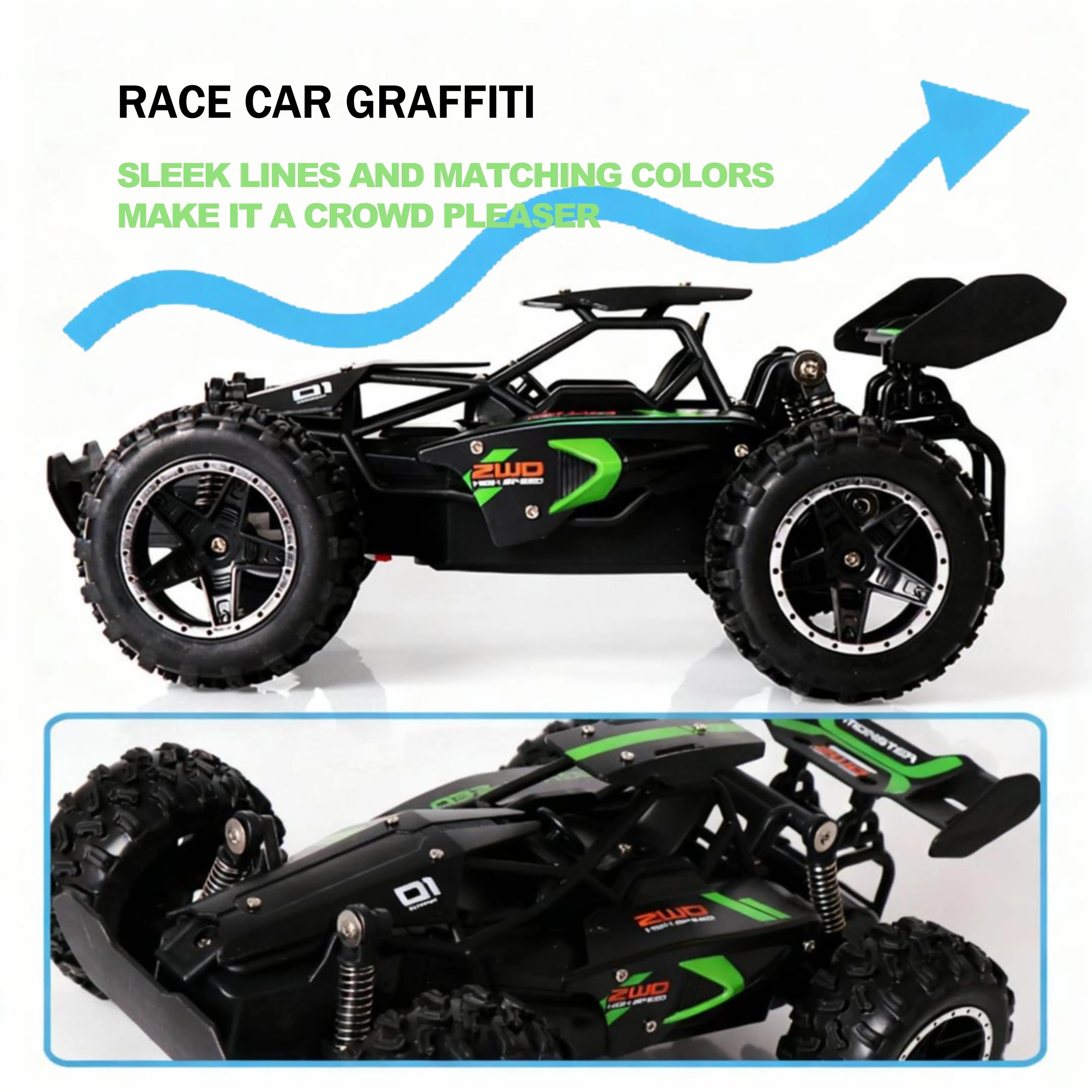 4WD High-Speed Off-Road Remote Control Car,1:18 Fast RC Cars PLAYPULSE RC