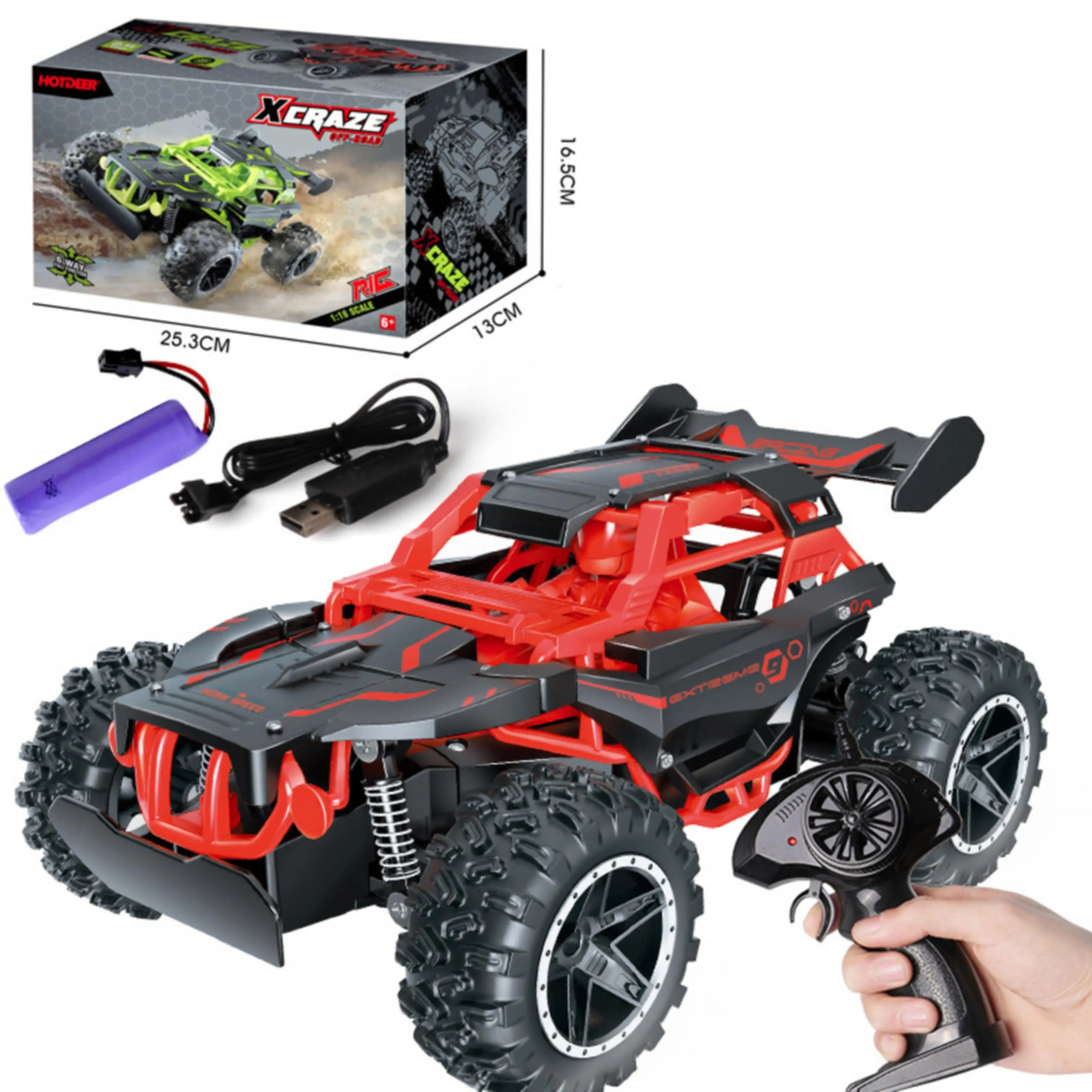 4WD High-Speed Off-Road Remote Control Car,1:18 Fast RC Cars PLAYPULSE RC