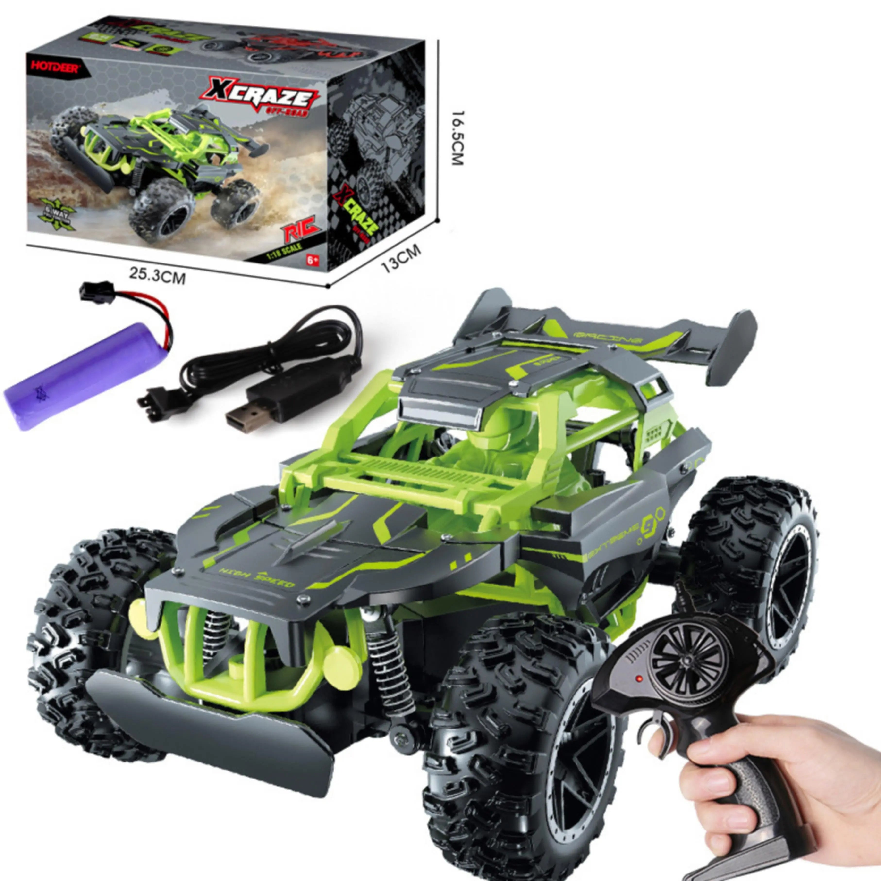4WD High-Speed Off-Road Remote Control Car,1:18 Fast RC Cars PLAYPULSE RC
