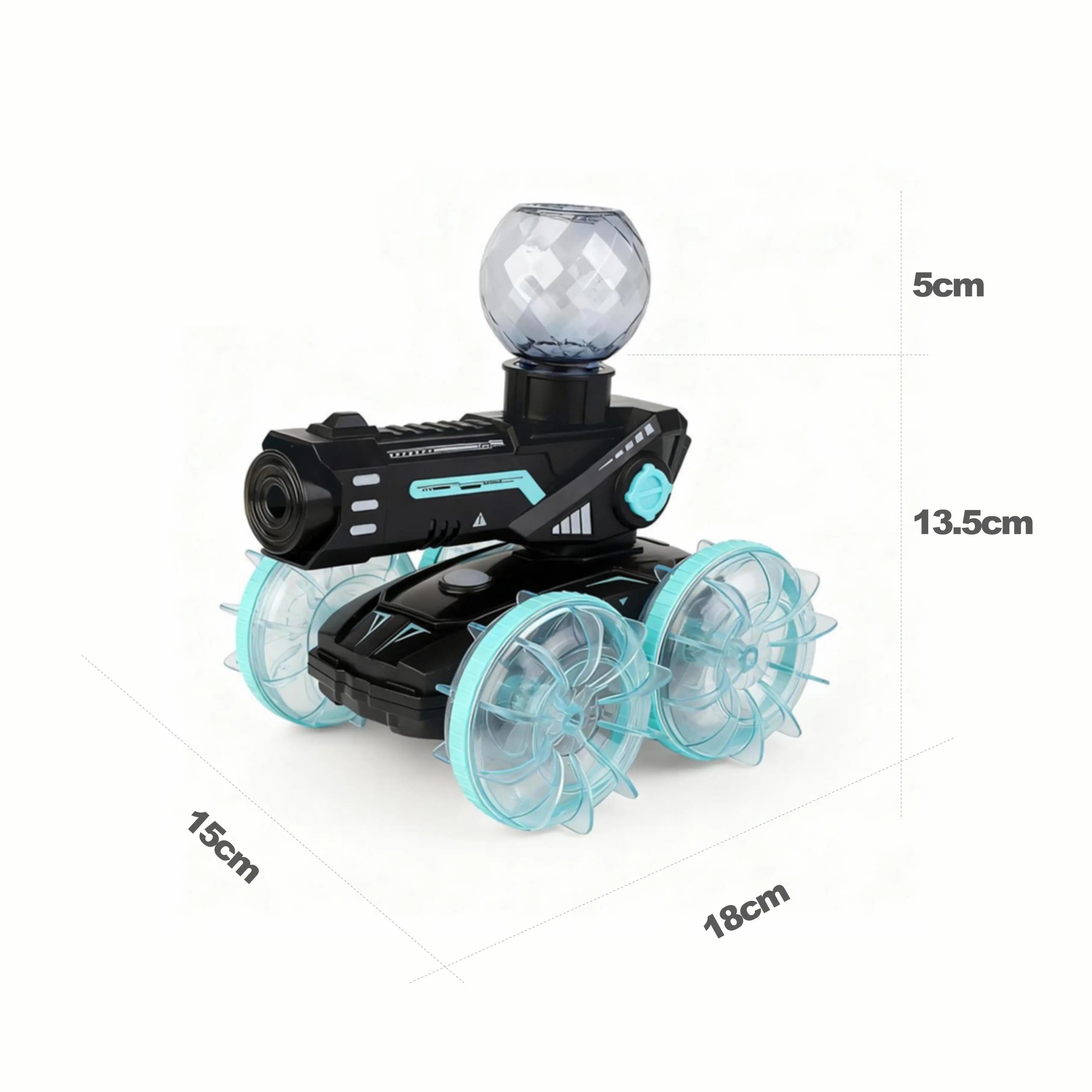 Amphibious 4WD Stunt RC Car with 360° Rotation,Pet Interaction Toys PLAYPULSE RC