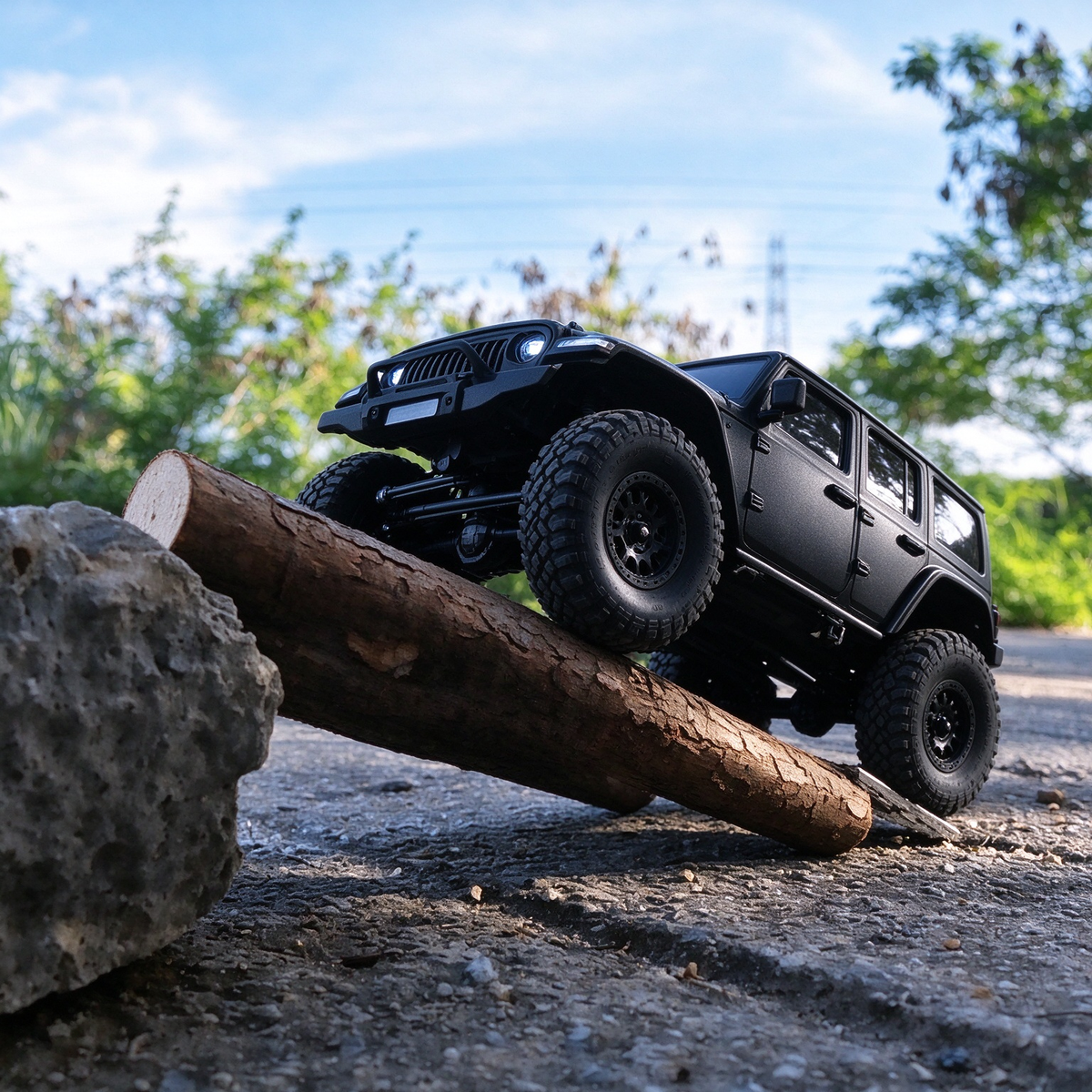 PlayPulseRC 787-1 1:24 RC Crawler 4WD Lights
