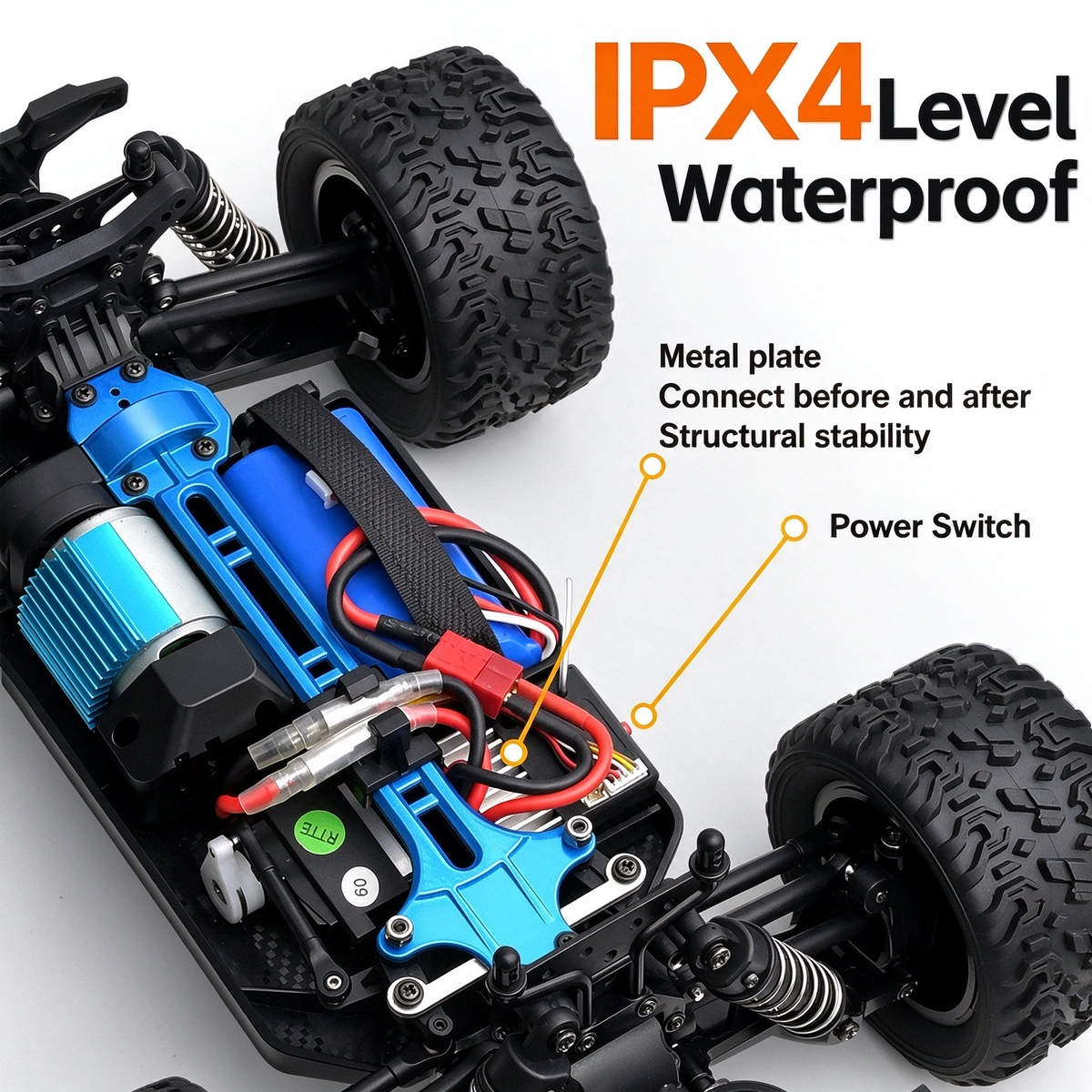 PlayPulseRC 164018 1:16 4WD RC Monster Truck 35 km/h