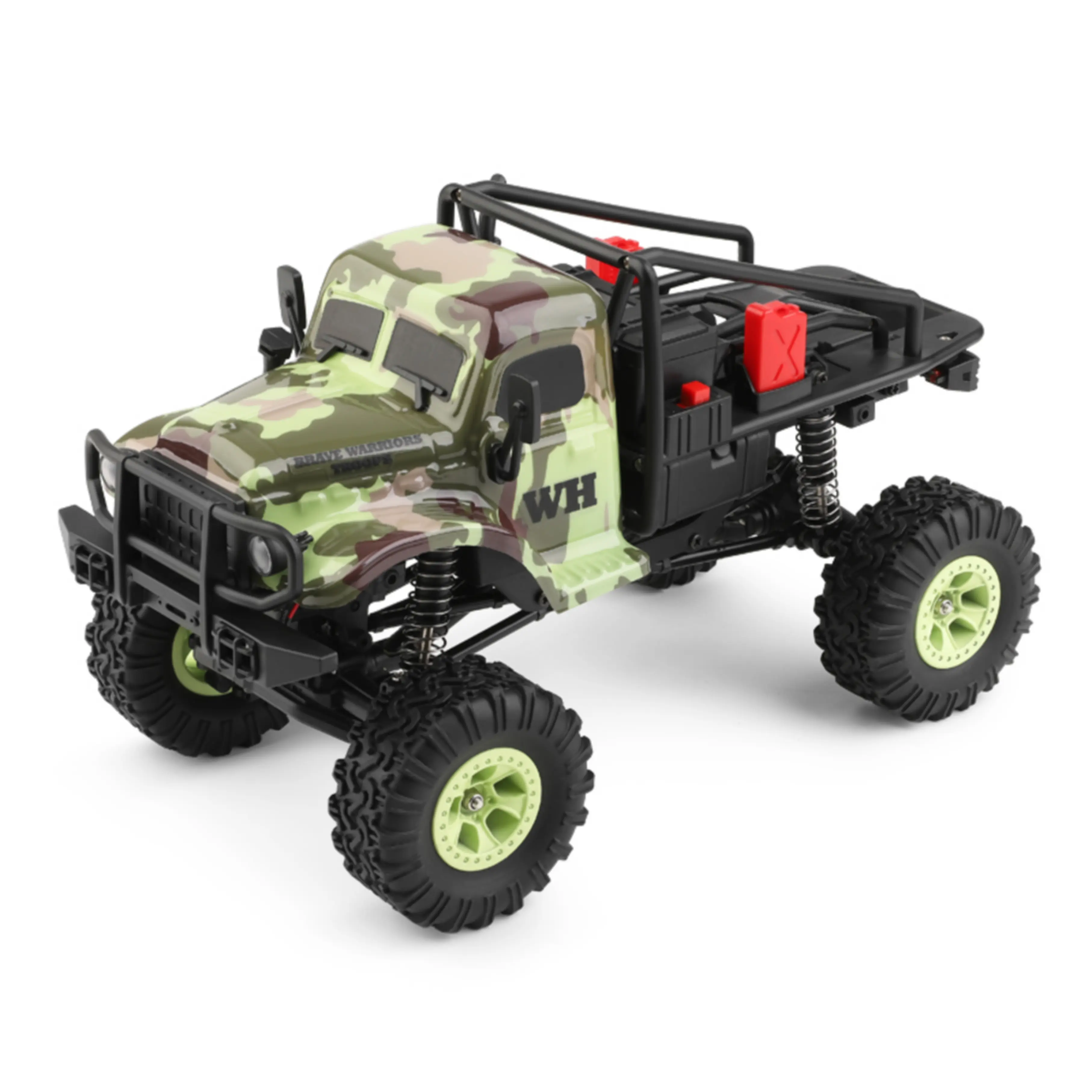TROOPS 184021: 1:18 Black 4WD Crawling RC Truck - 38° Climb, 2.4GHz Remote - PLAYPULSE RC