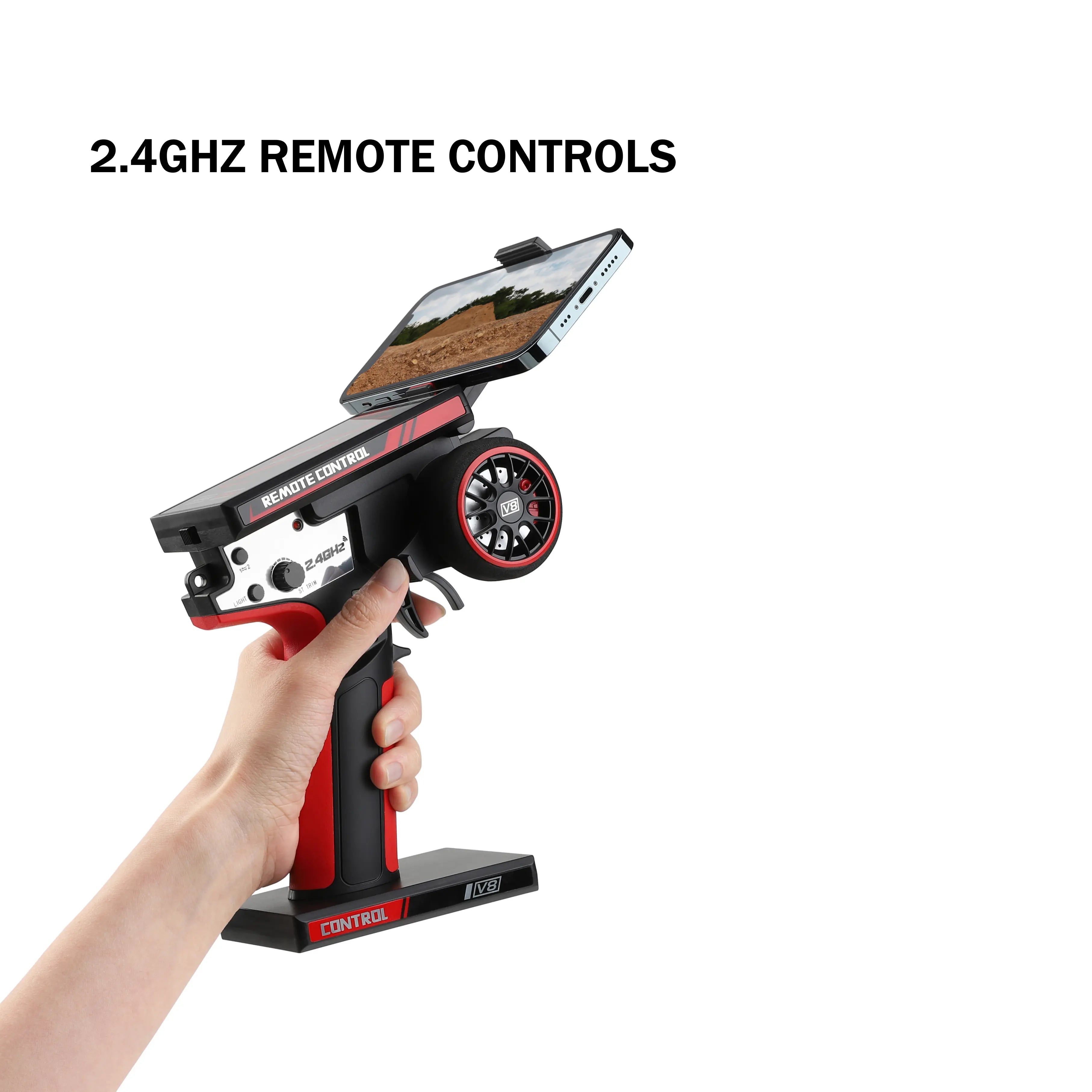 TROOPS 184021: 1:18 Black 4WD Crawling RC Truck - 2.4GHZ REMOTE CONTROLS