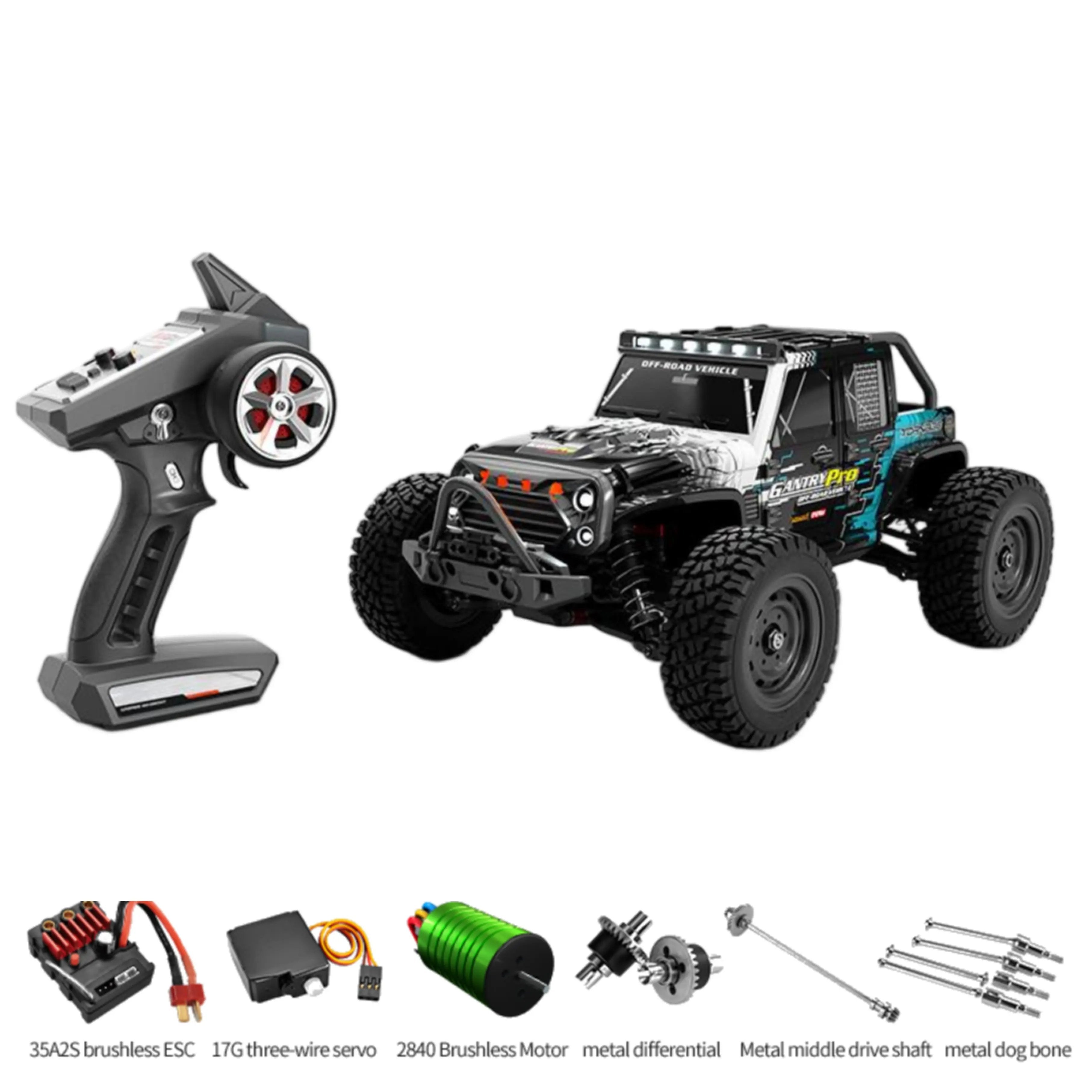 4WD Off-Road RC Car with 70km/h Top Speed, Brushless Motor SUV PLAYPULSE RC