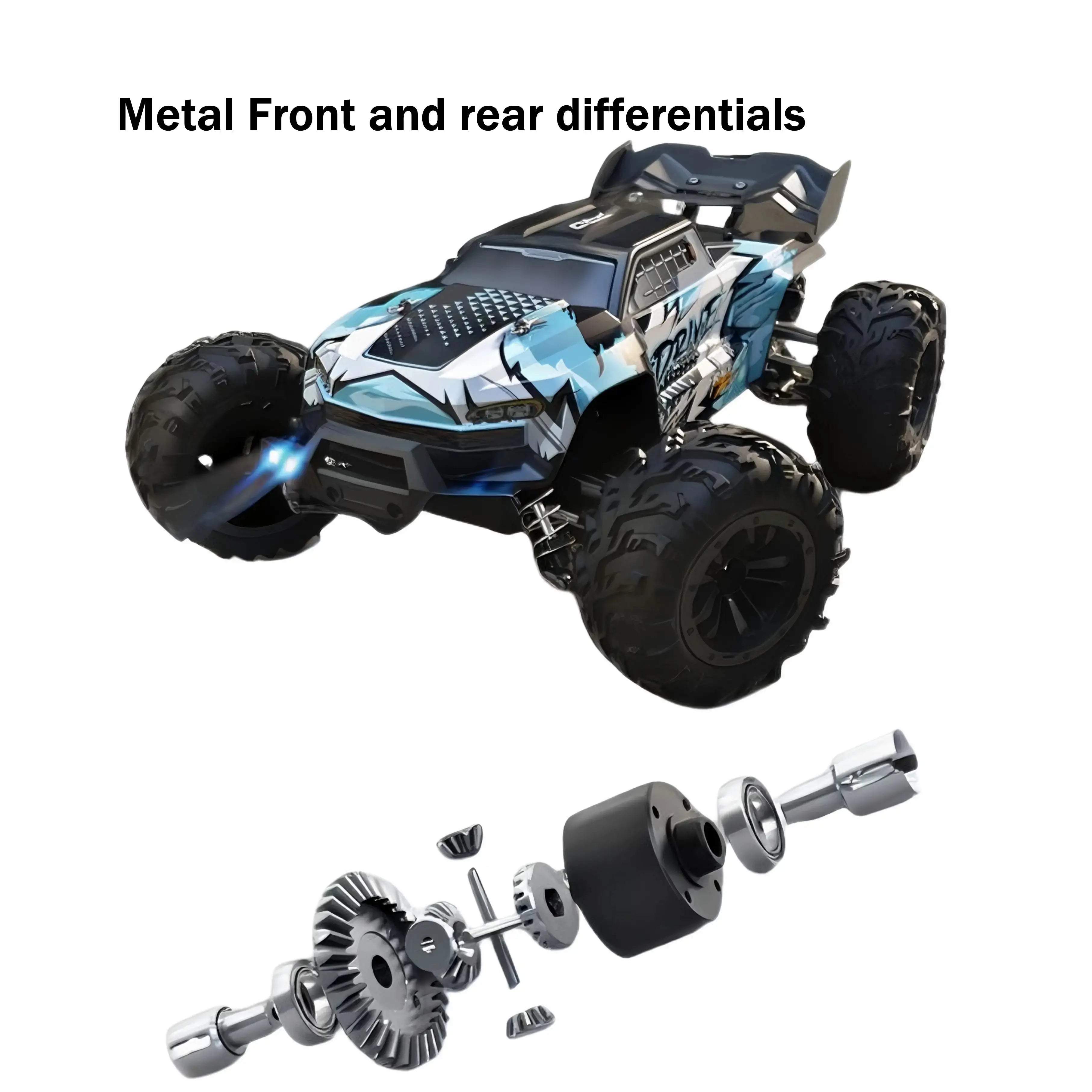 1:16 4WD 70KM/H Monster Truck for Sale -Metal Front and rear differentials- Playpulse RC