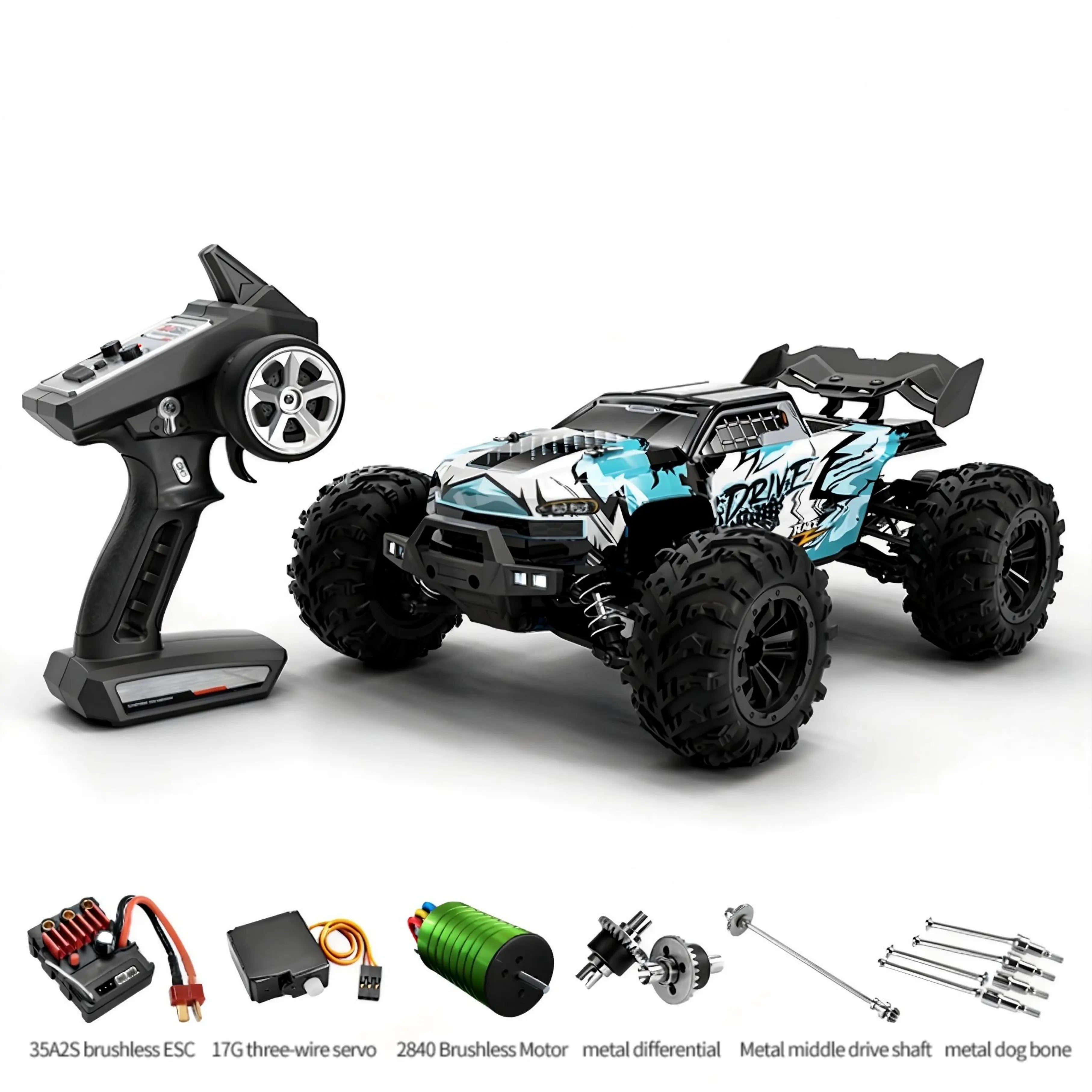Monster Truck for Sale​ - Brushless High-Speed RC Car -16102pro Blue-Playpulse RC
