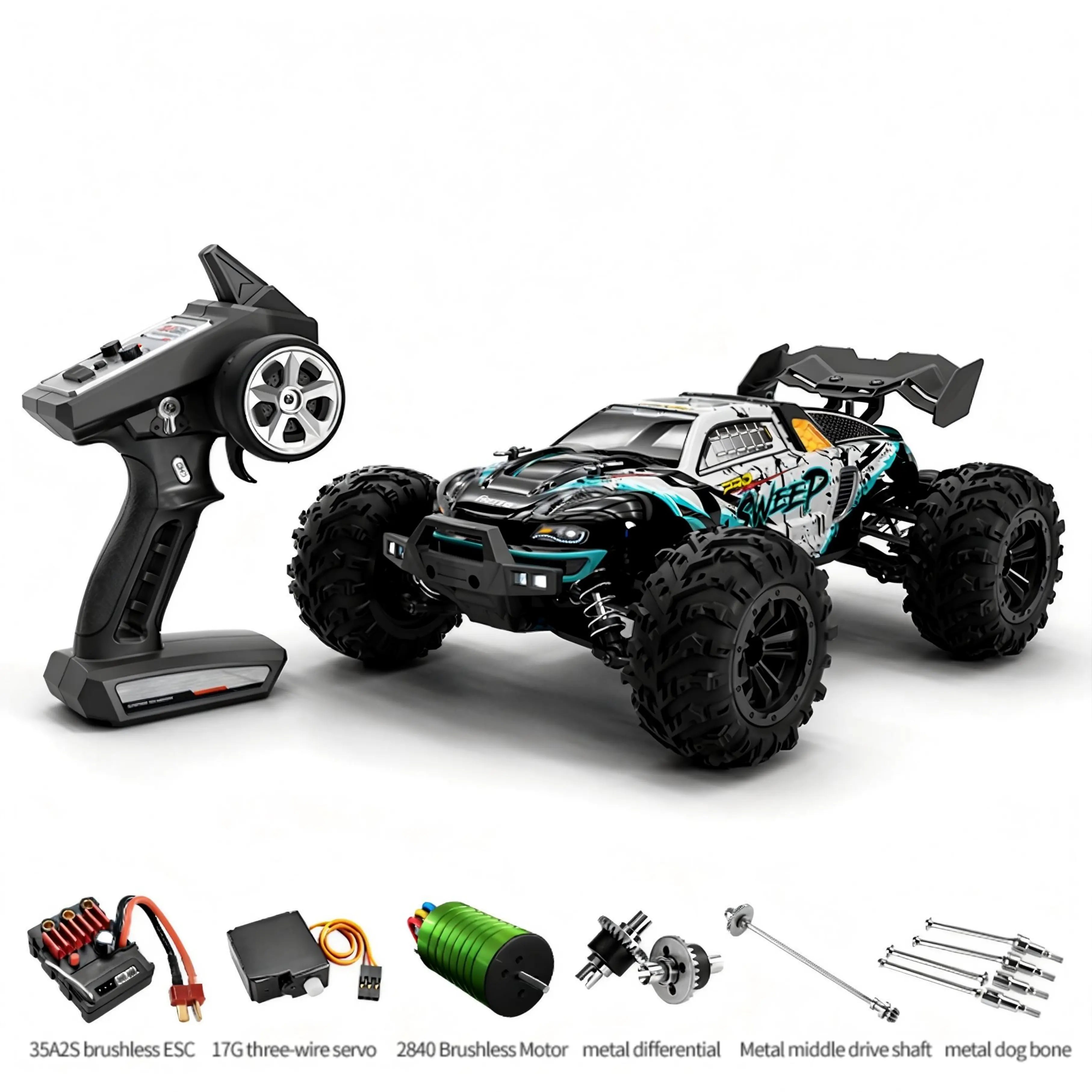 Monster Truck for Sale​ - Brushless High-Speed RC Car -16101pro Green-Playpulse RC