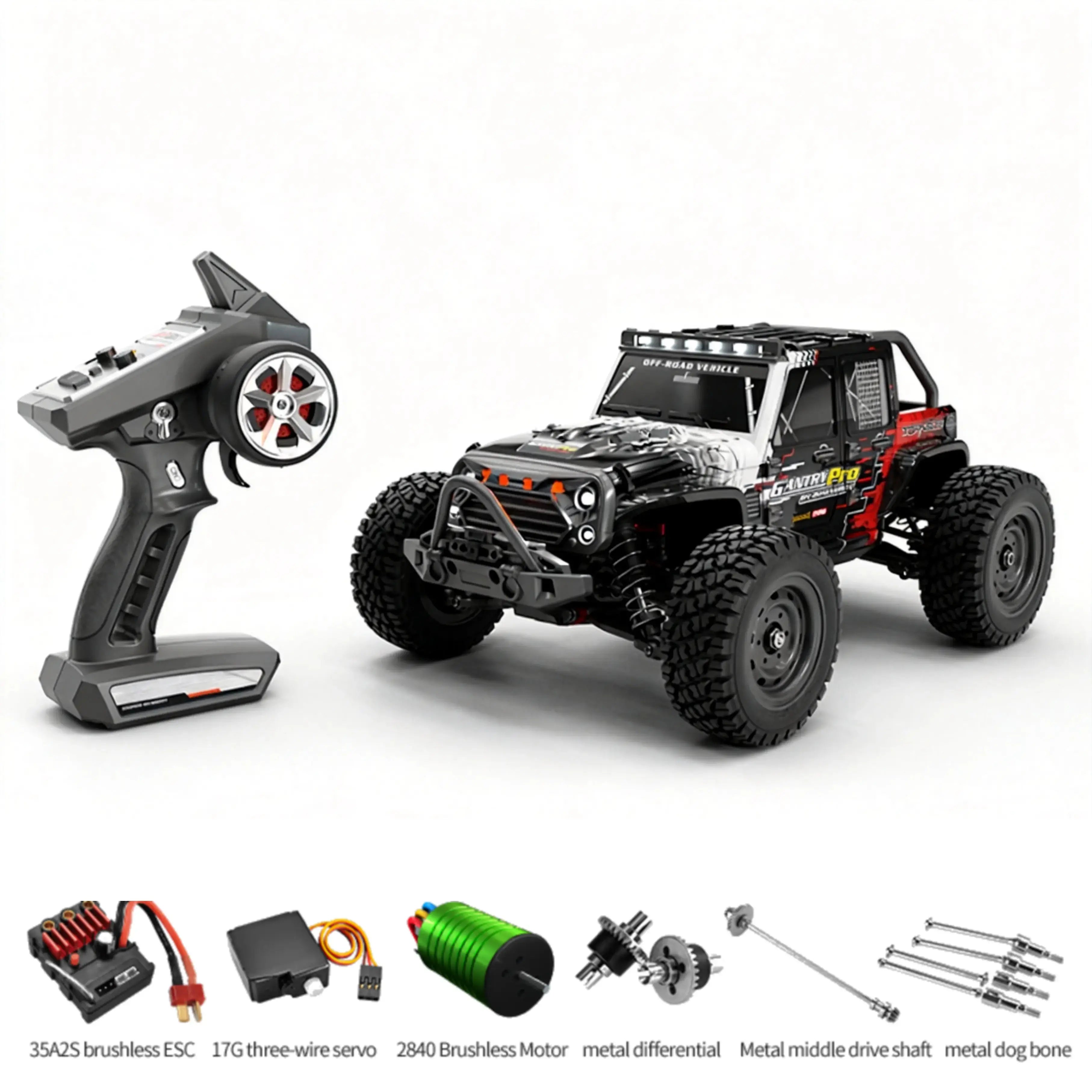 Monster Truck for Sale​ - Brushless High-Speed RC Car -16103pro Red-Playpulse RC
