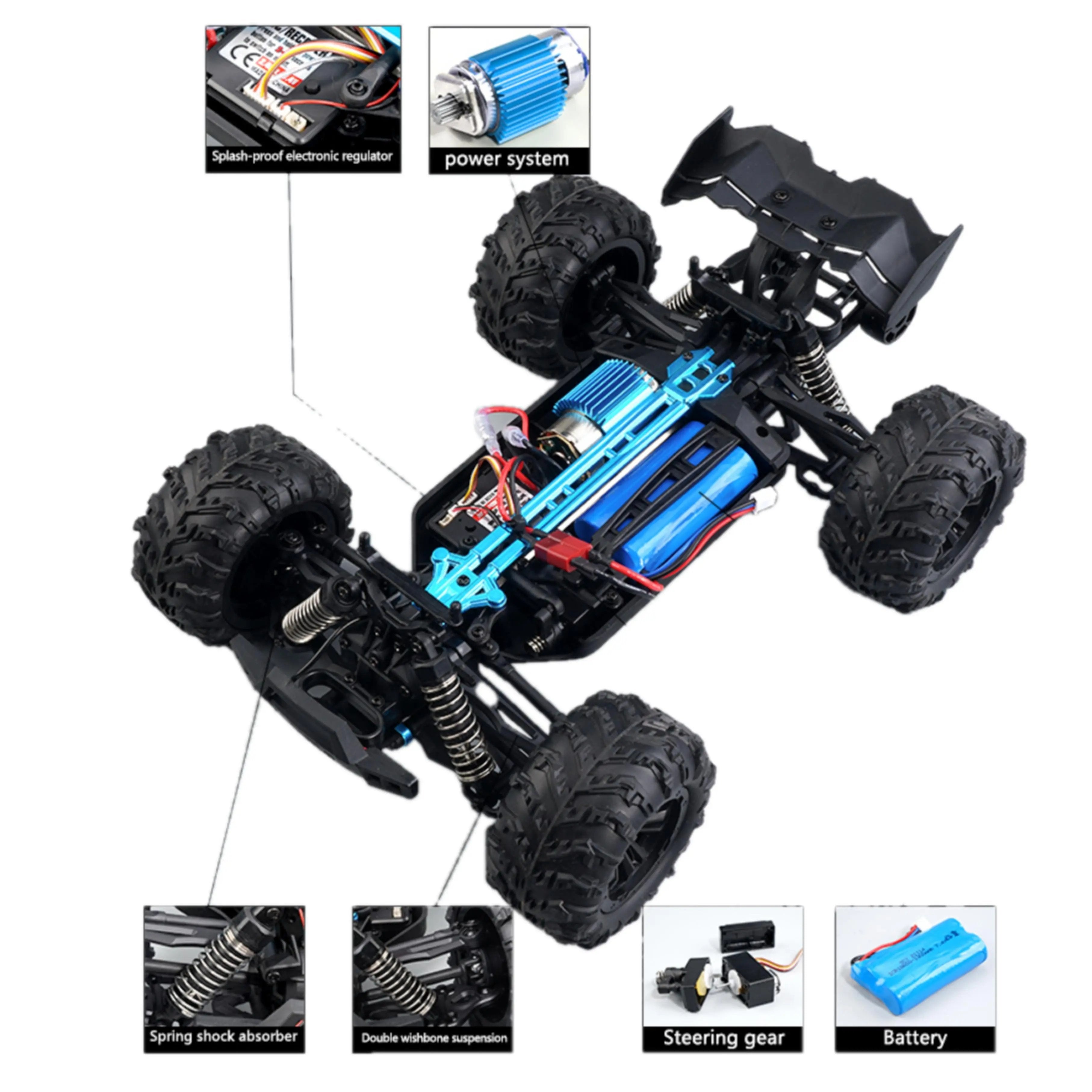 Hot Racing RC Car - 38km/h Speed with 80m Remote Control Distance PLAYPULSE RC