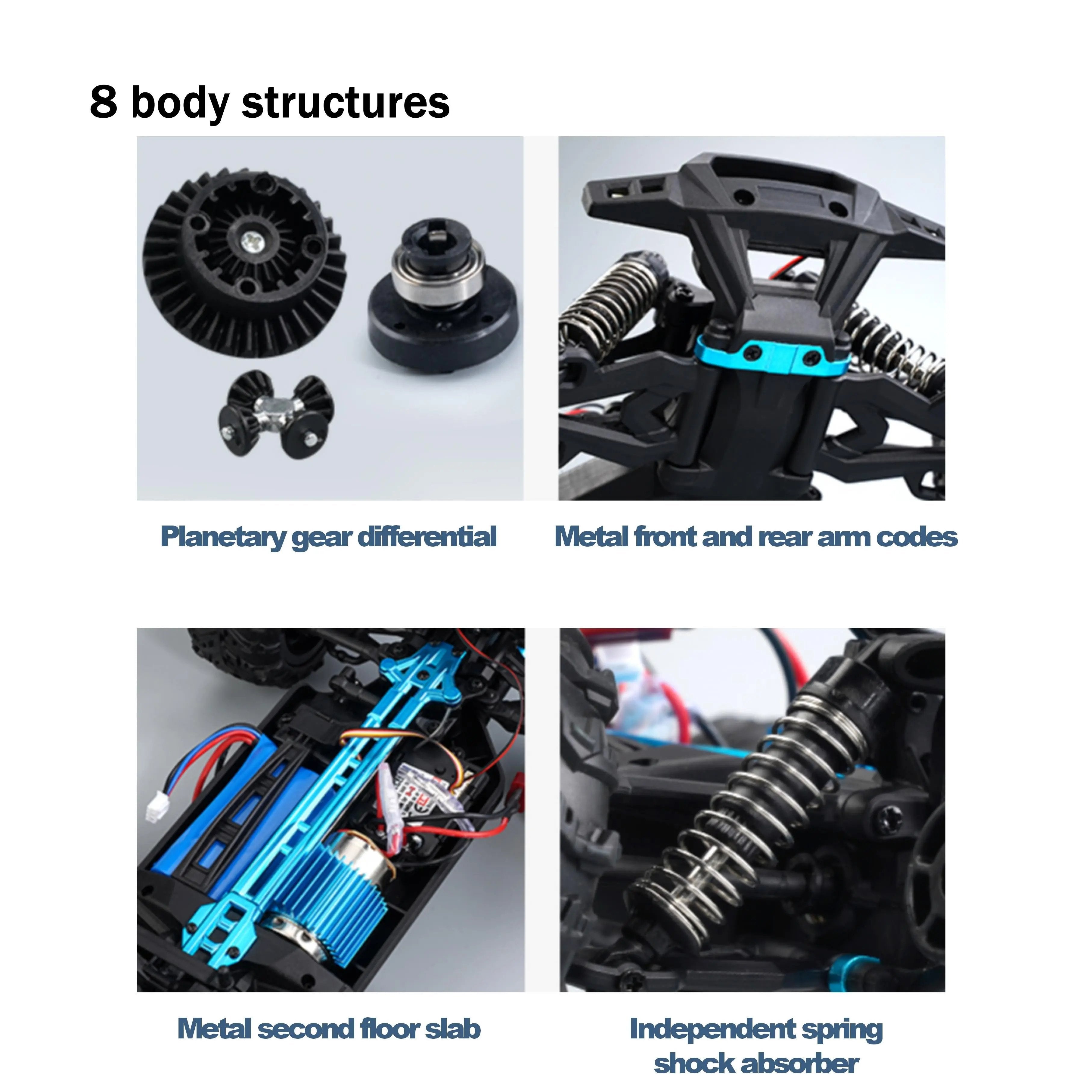 Hot Racing RC Car - 38km/h Speed with 80m Remote Control Distance PLAYPULSE RC