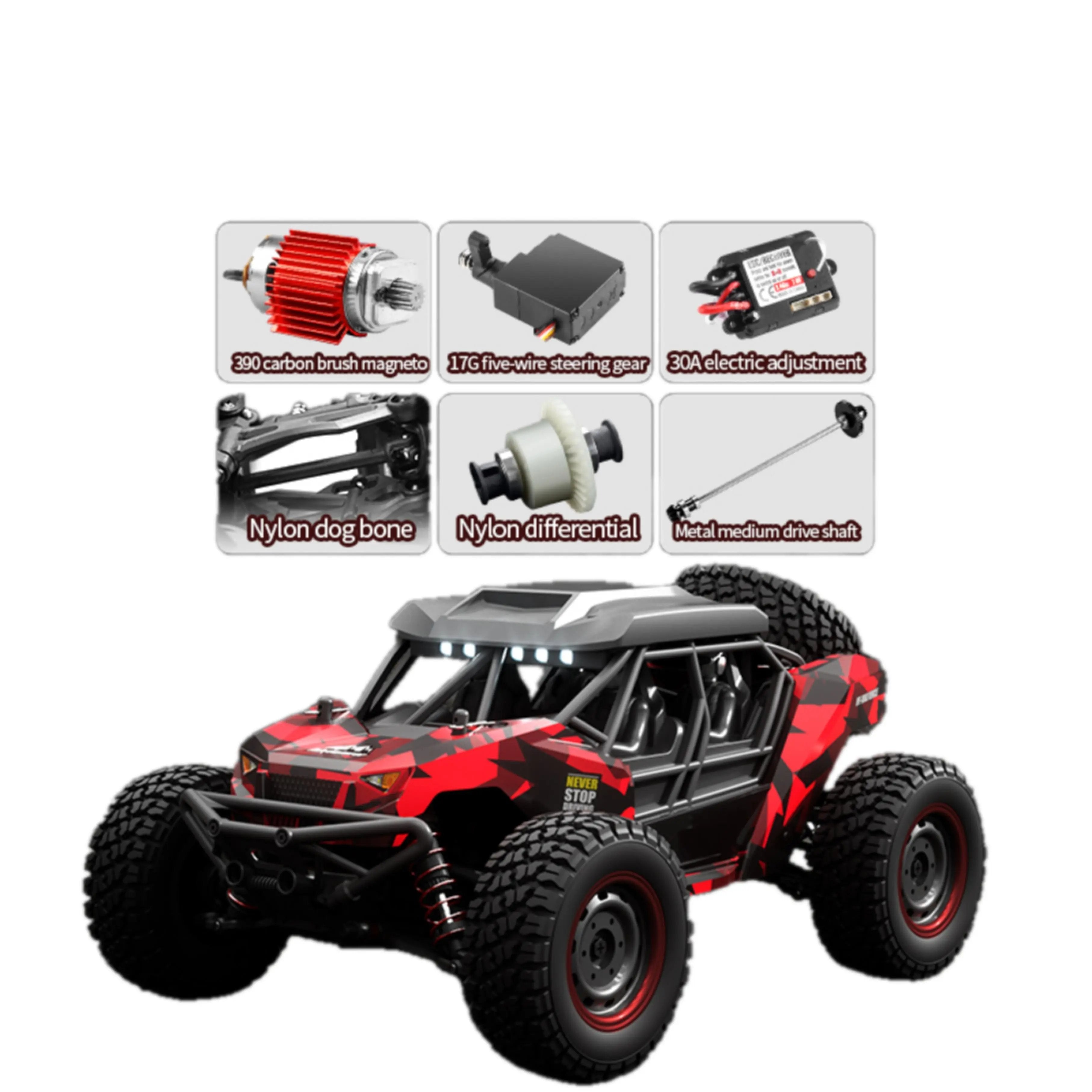 High-Speed 390 Carbon Brush Control Car Racing for Kids & Teens PlaypulseRC - Premium Remote Control Toys for Kids, Teens & Pet Play