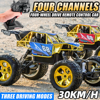 PLAYPULSE 4WD Off-Road RC Truck Durable 4x4 Racing Car
