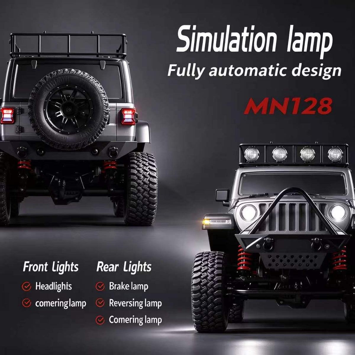 PlayPulseRC MN128 1:12 4WD RC Crawler Jeep