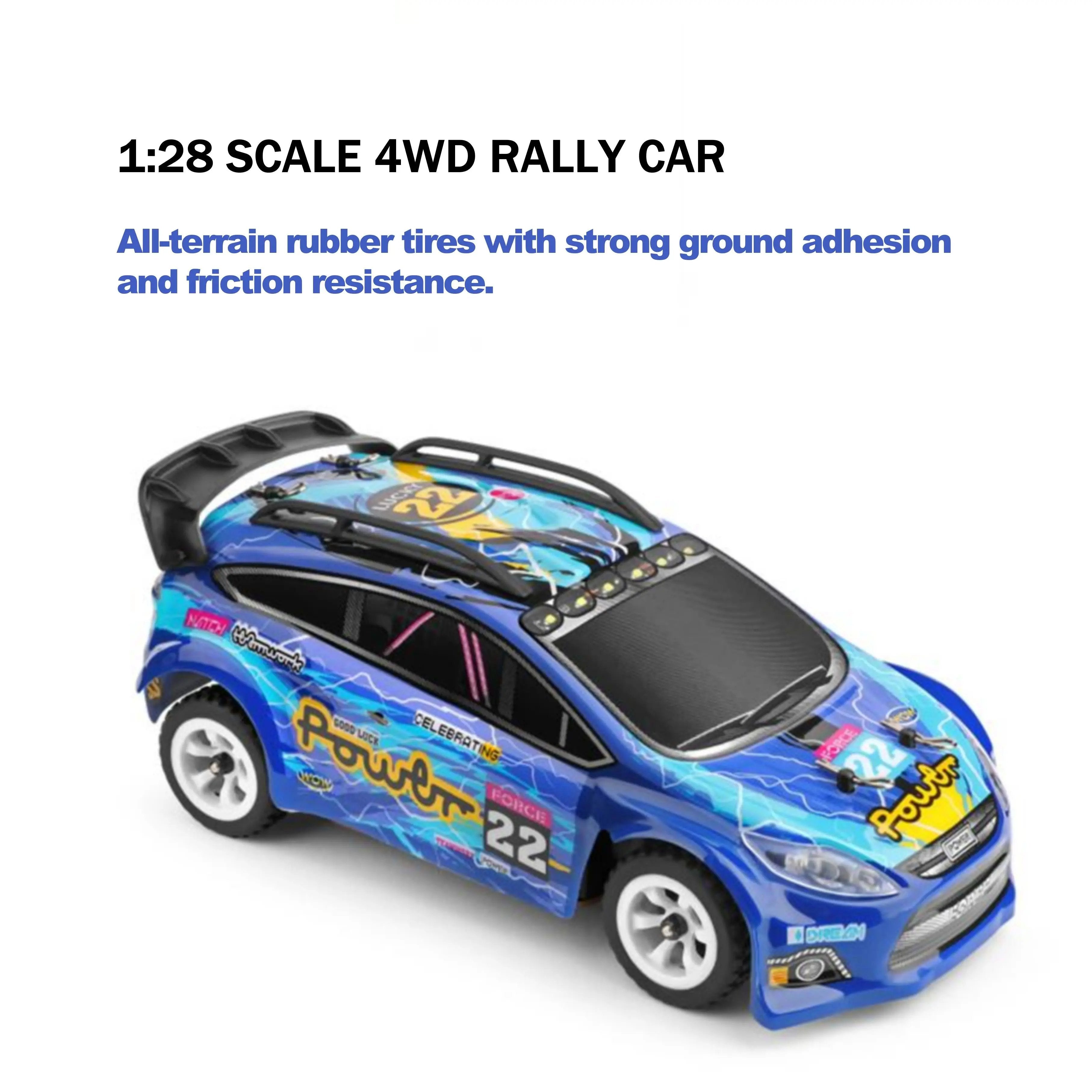 High-Speed 1:28 Scale 4WD RC Drift Car with LED Lights, Cheap RC Cars for Kids & Teens PLAYPULSE RC