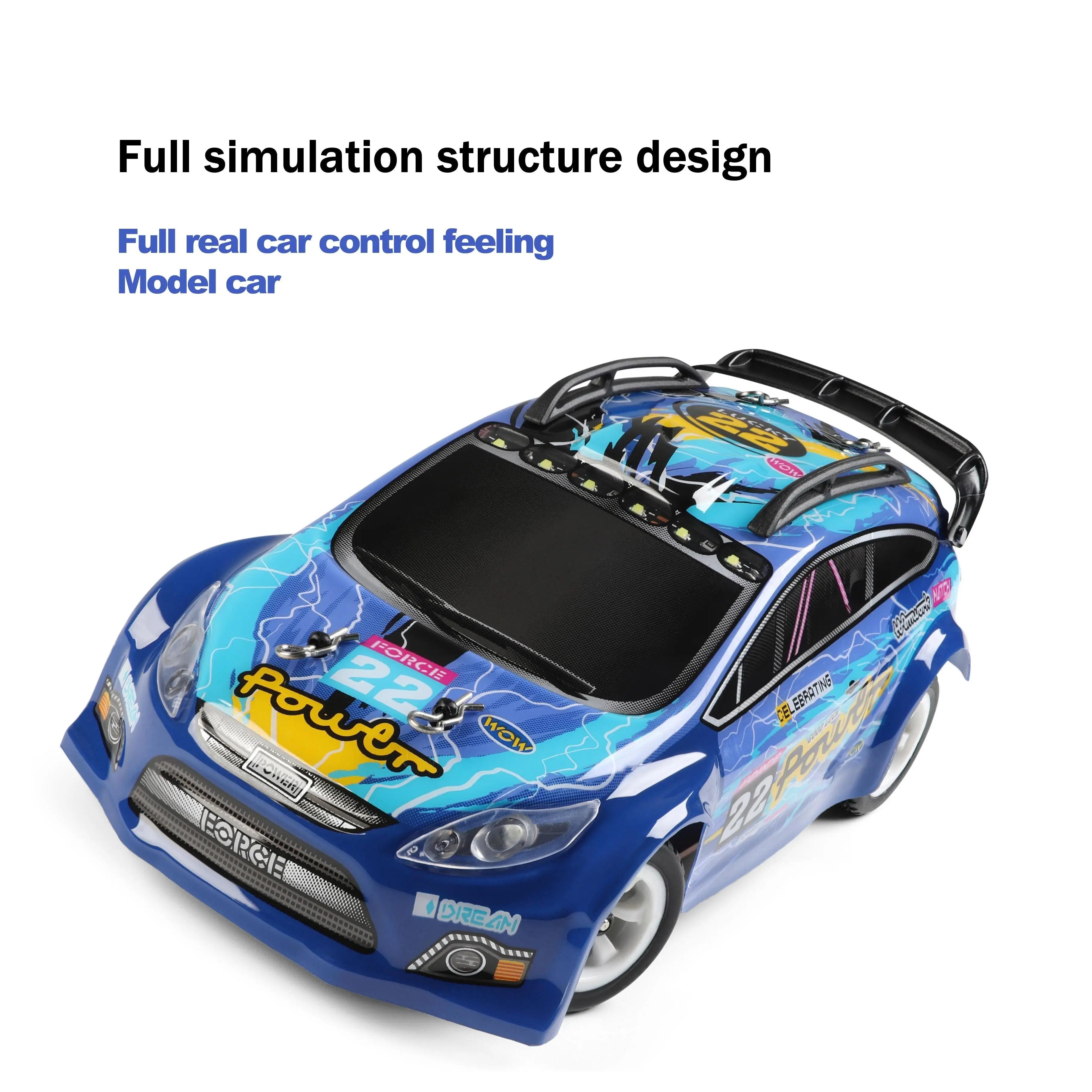 High-Speed 1:28 Scale 4WD RC Drift Car with LED Lights, Cheap RC Cars for Kids & Teens PLAYPULSE RC